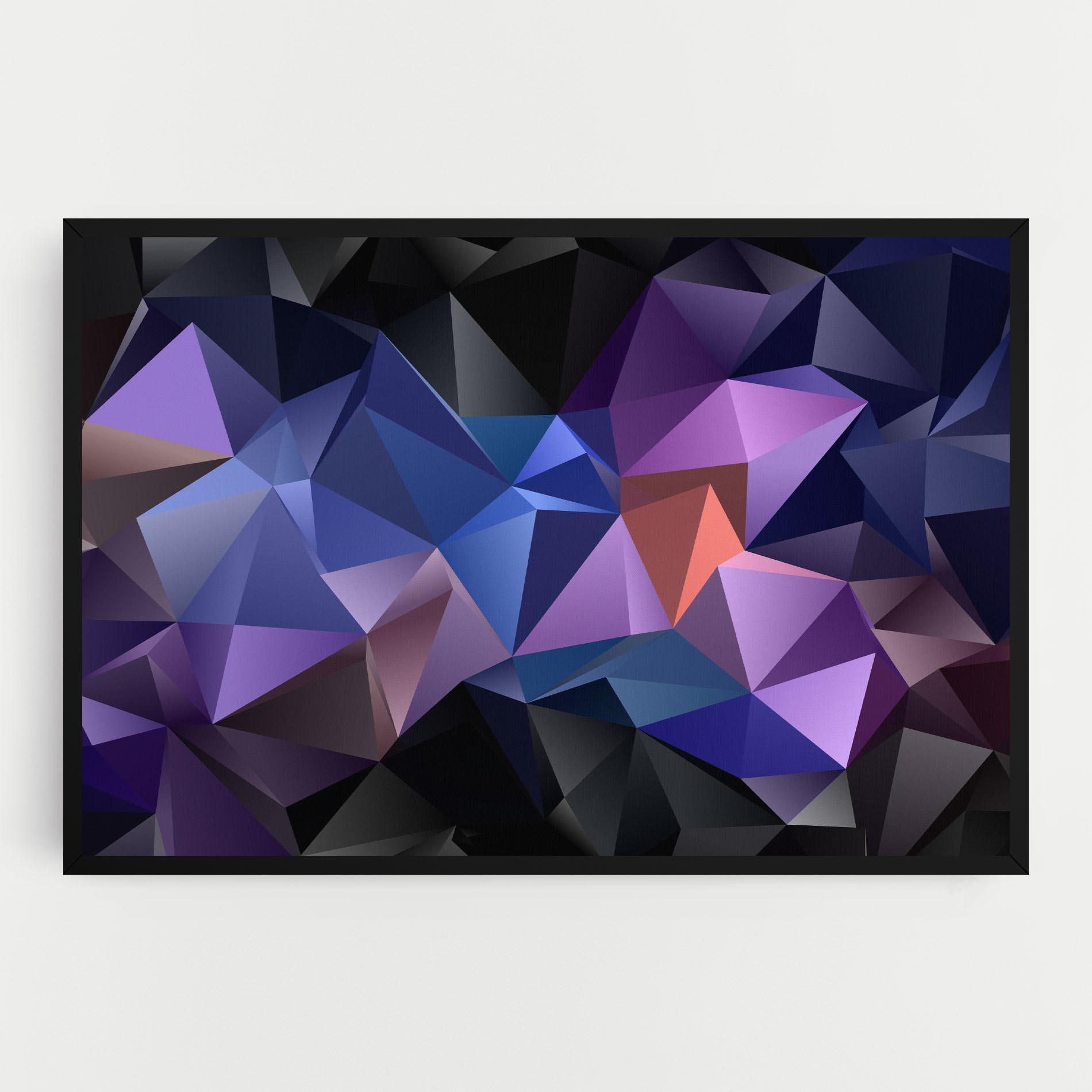 Vászonkép Black Purple Triangle mockup 0