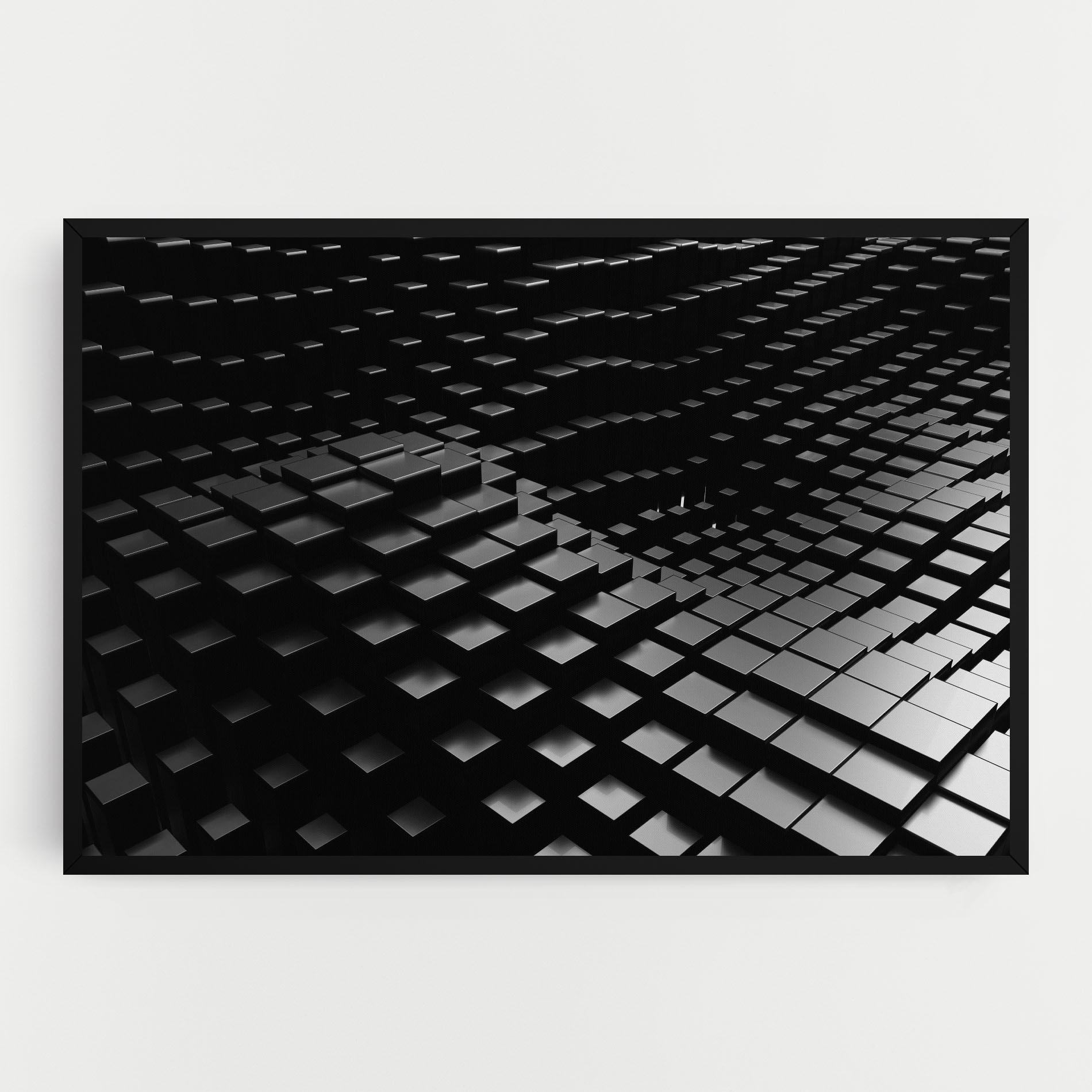 Vászonkép Black Square Wave mockup 0
