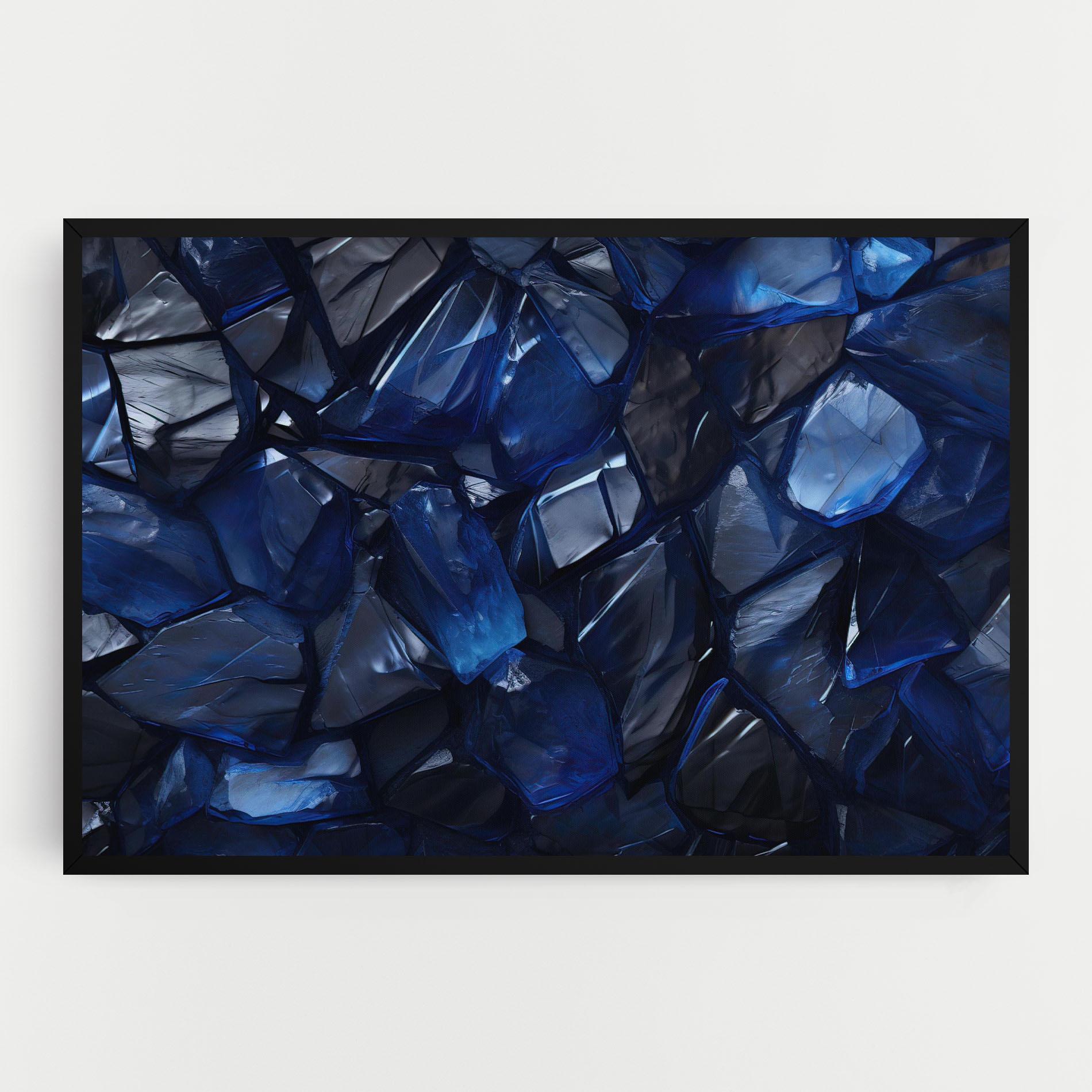 Vászonkép Blue Crystal Shape mockup 0