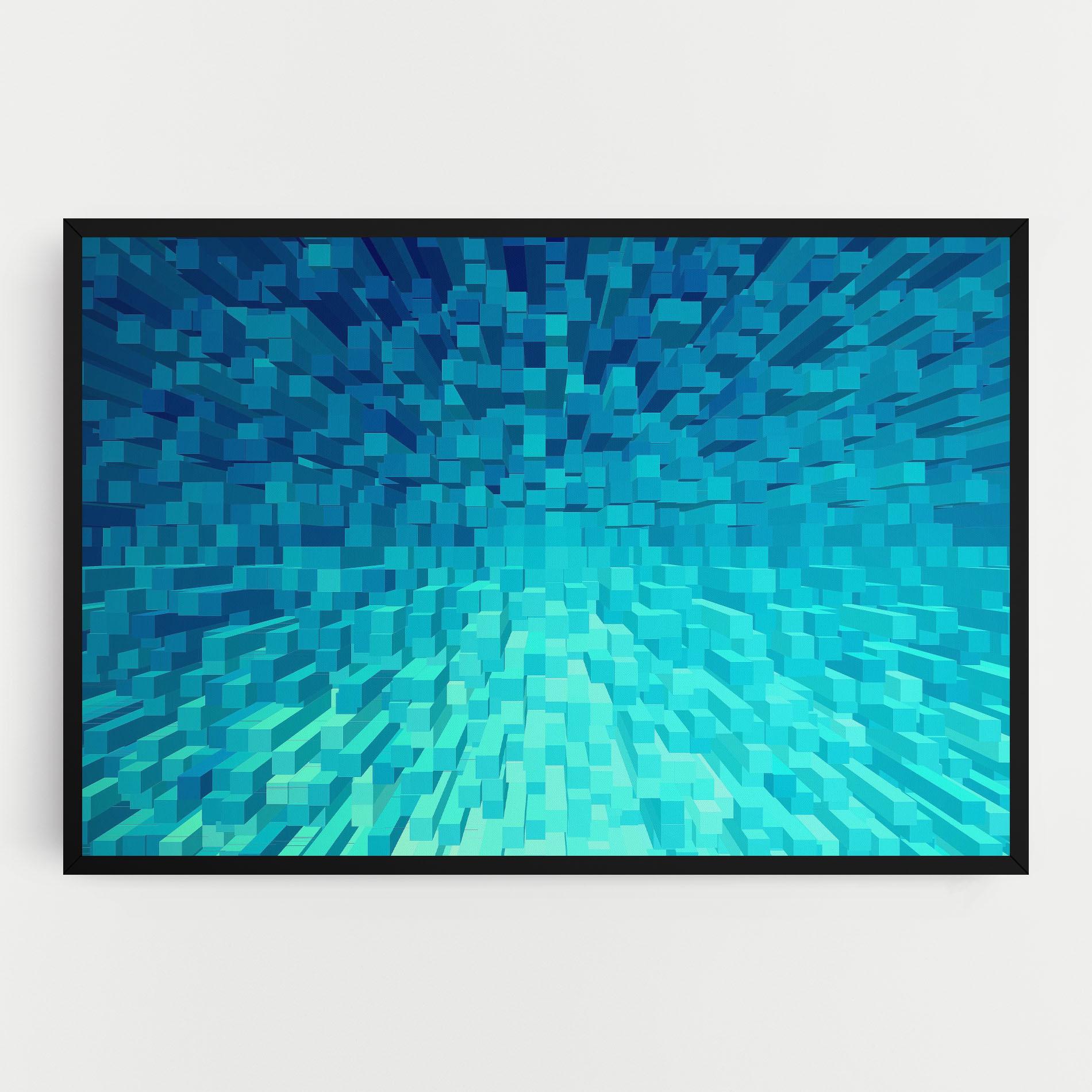 Vászonkép Blue Square Mix mockup 0