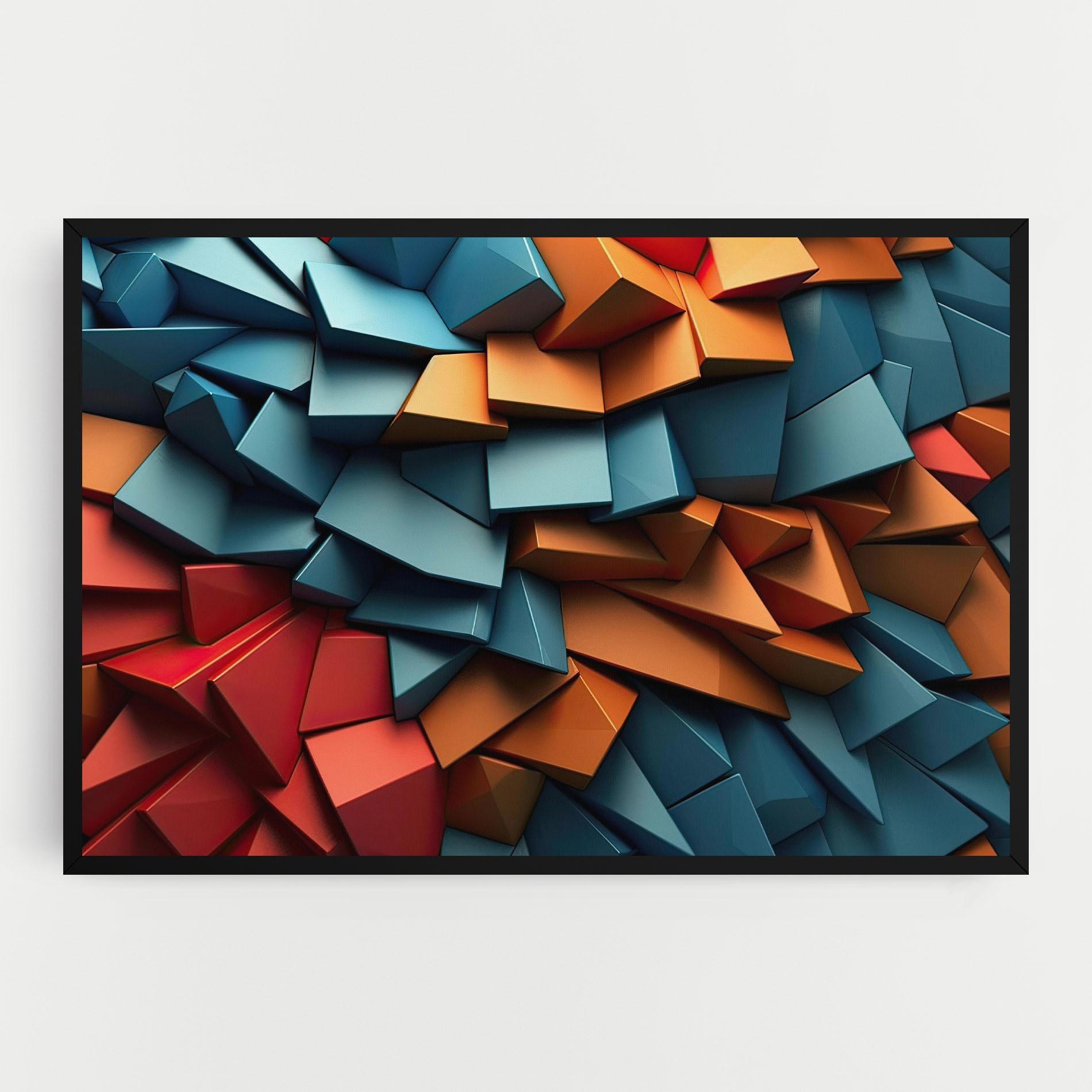 Vászonkép Multicolor Triangle mockup 0