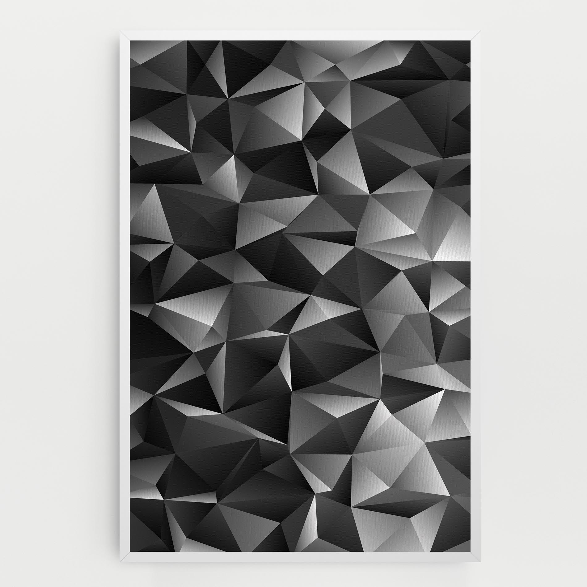 Vászonkép Black Triangle Pattern mockup 0