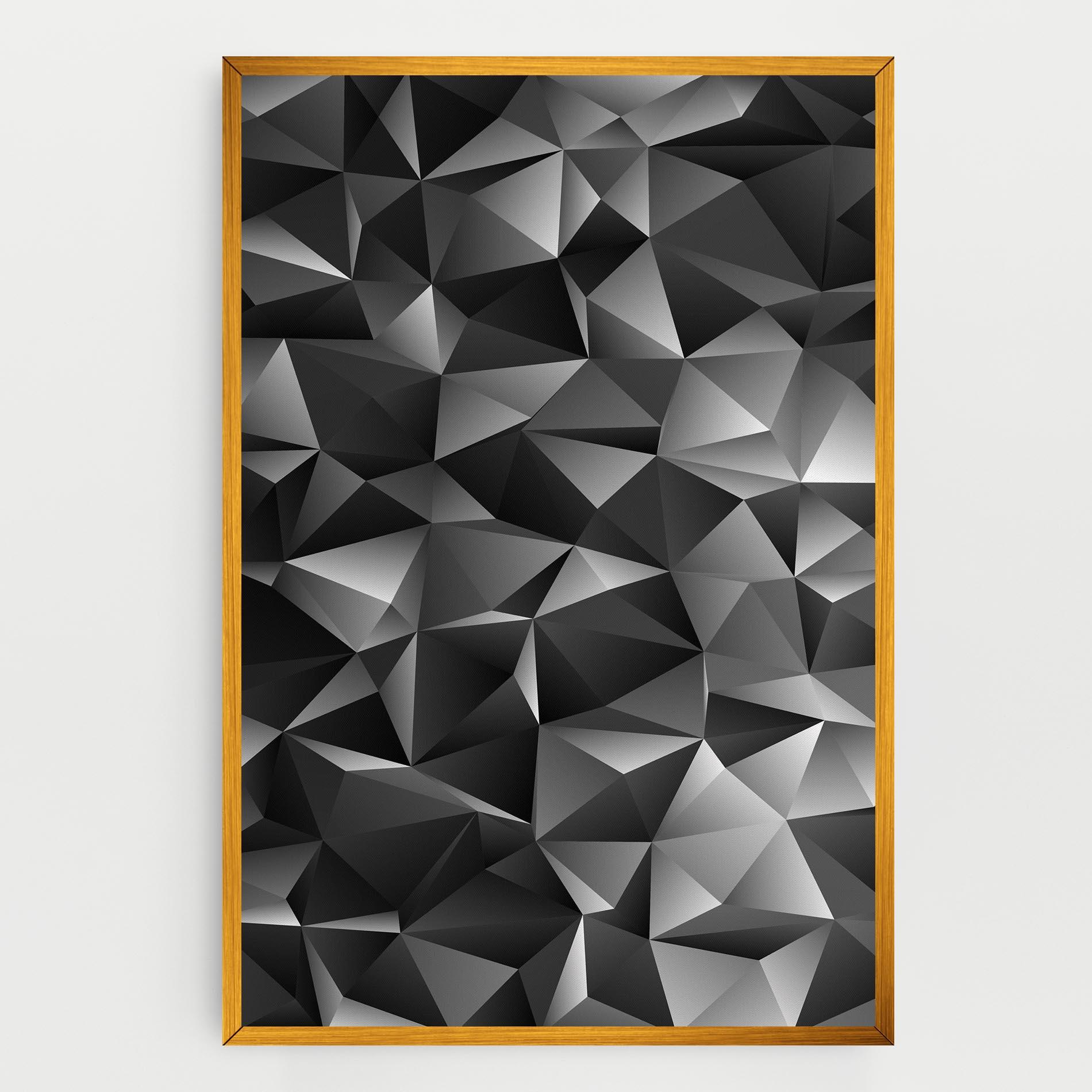 Vászonkép Black Triangle Pattern mockup 0
