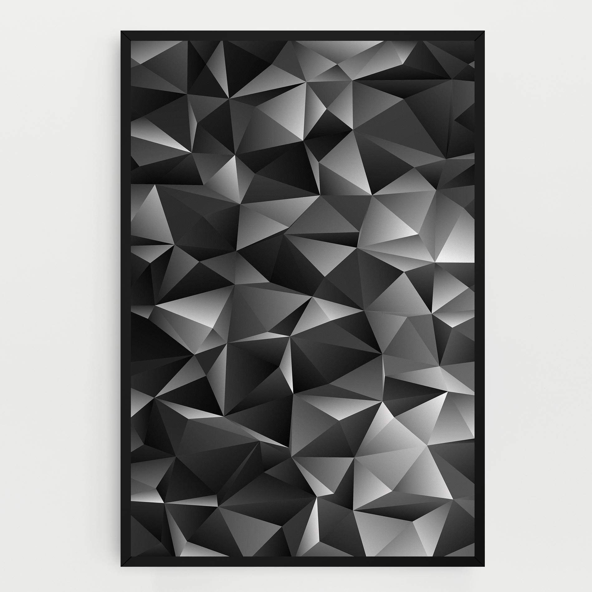 Vászonkép Black Triangle Pattern mockup 0
