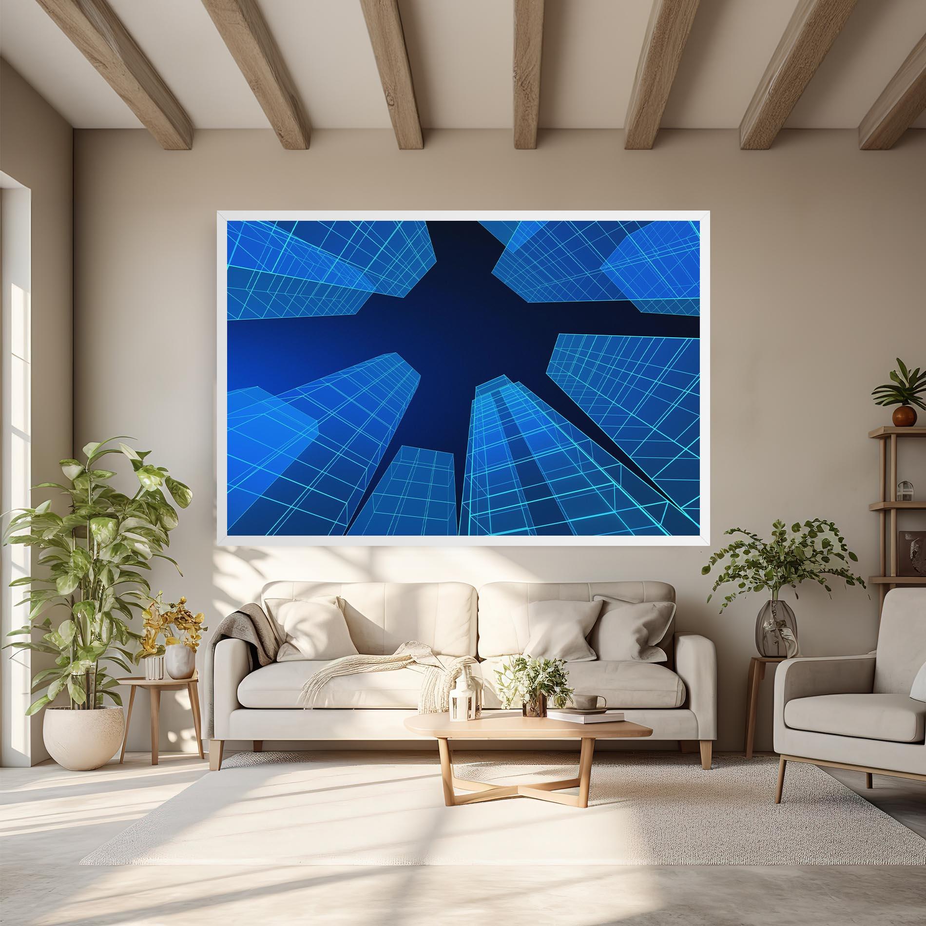 Vászonkép Blue Buildings mockup 6