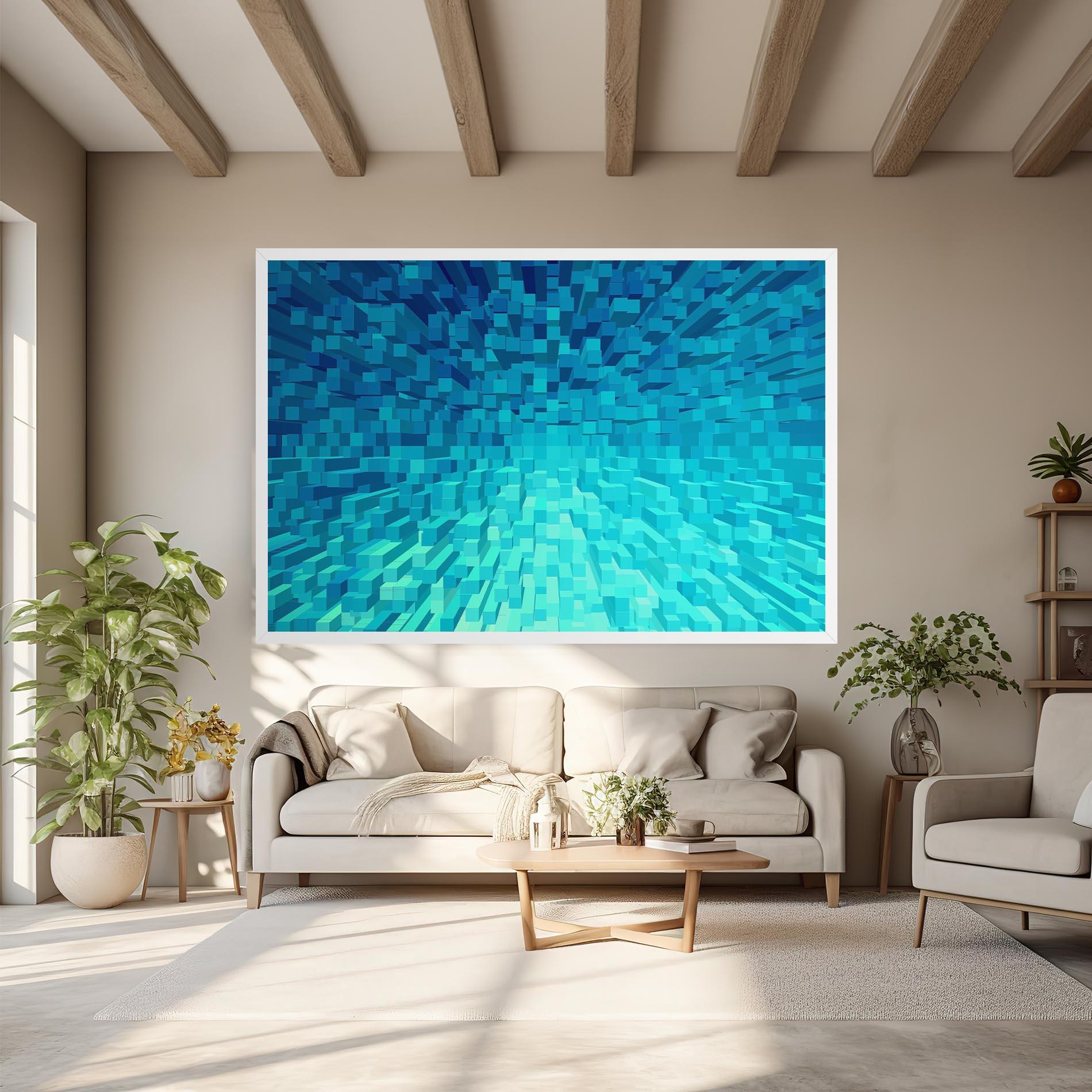 Vászonkép Blue Square Mix mockup 6