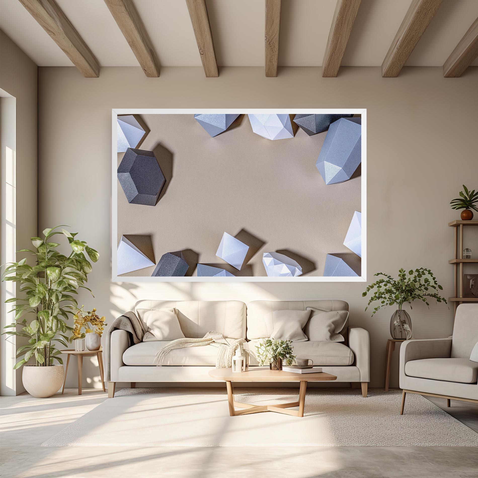 Vászonkép Geometric 3d Shapes mockup 6