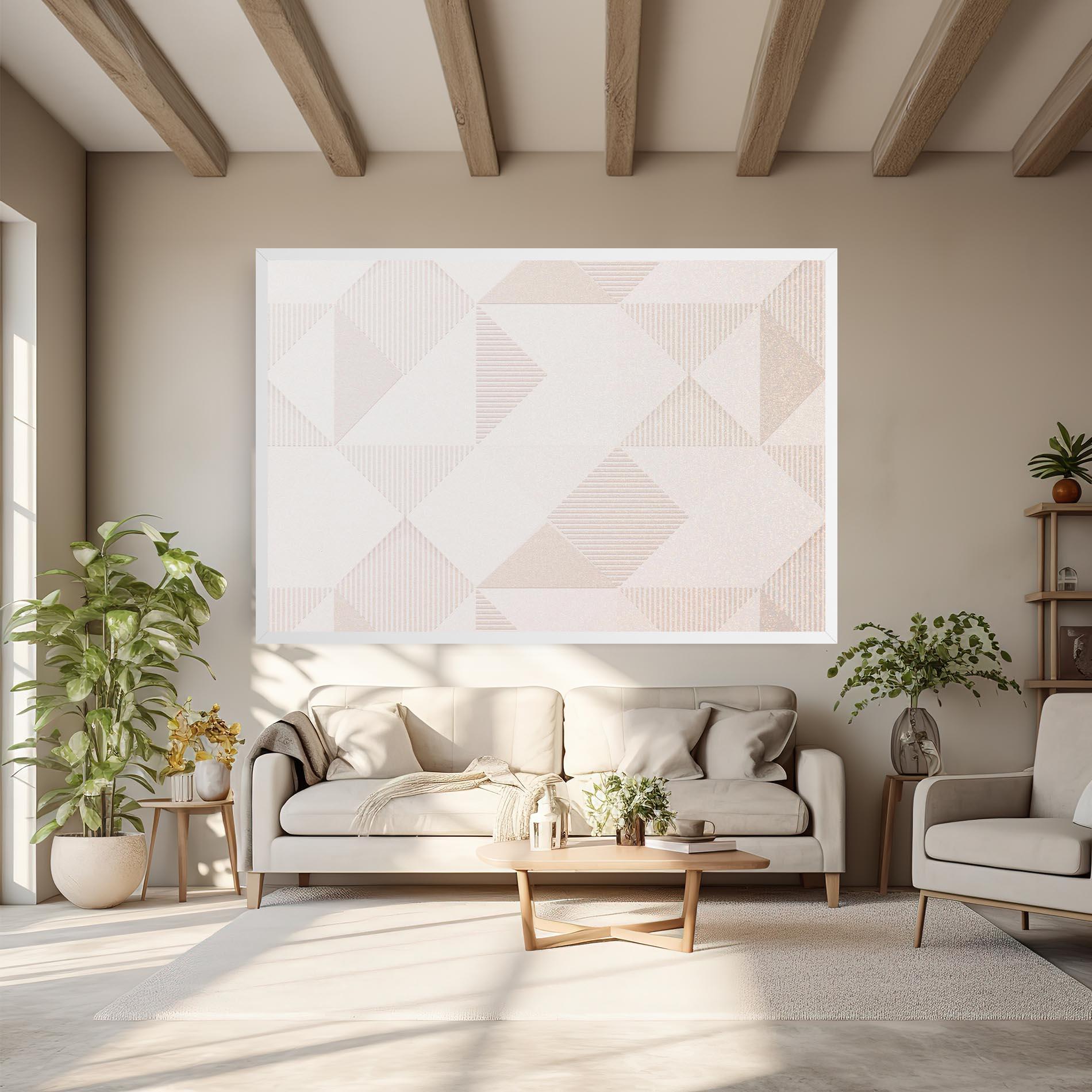 Vászonkép Light Cream Rhombus mockup 6
