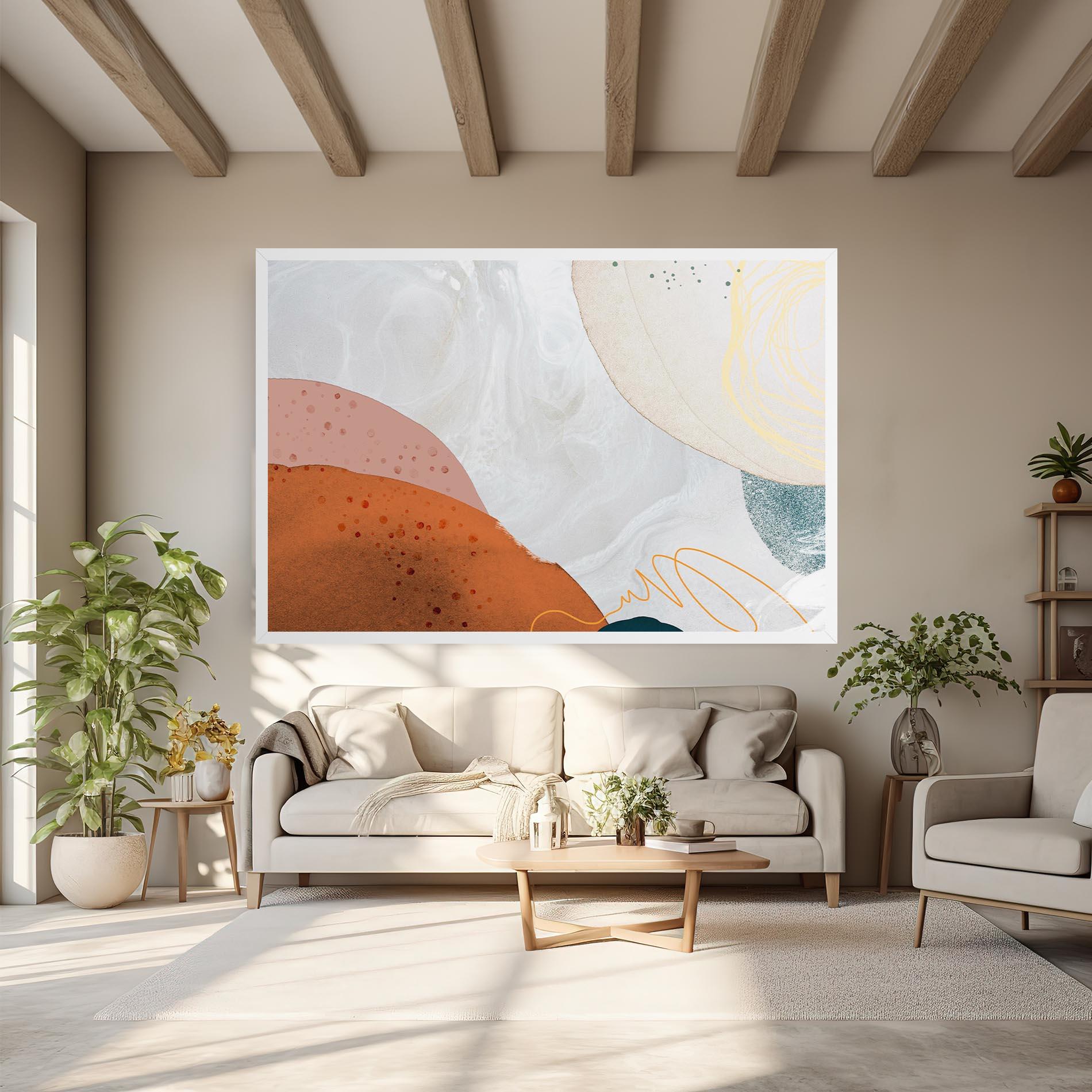 Vászonkép Orange Yellow Line mockup 6