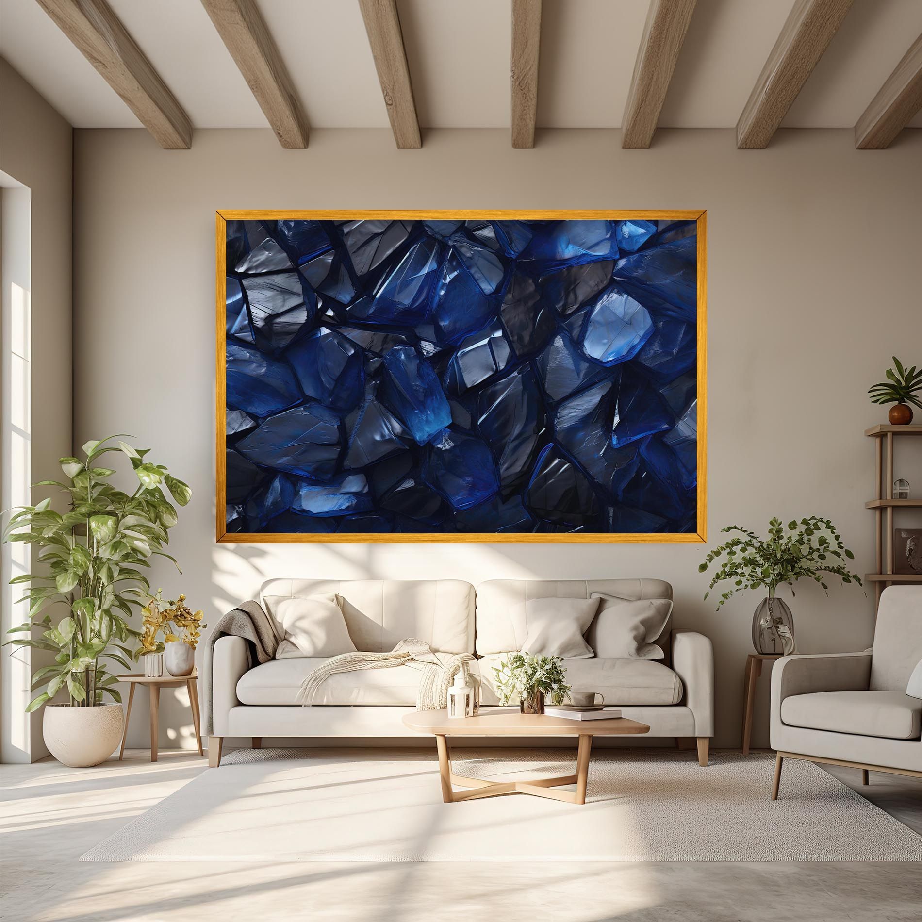 Blue Crystal Shape mockup 6