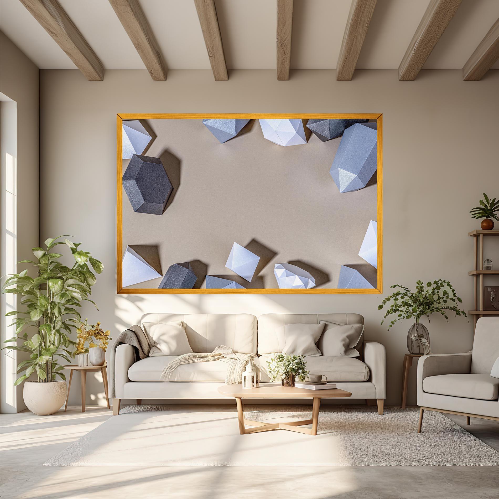 Vászonkép Geometric 3d Shapes mockup 6