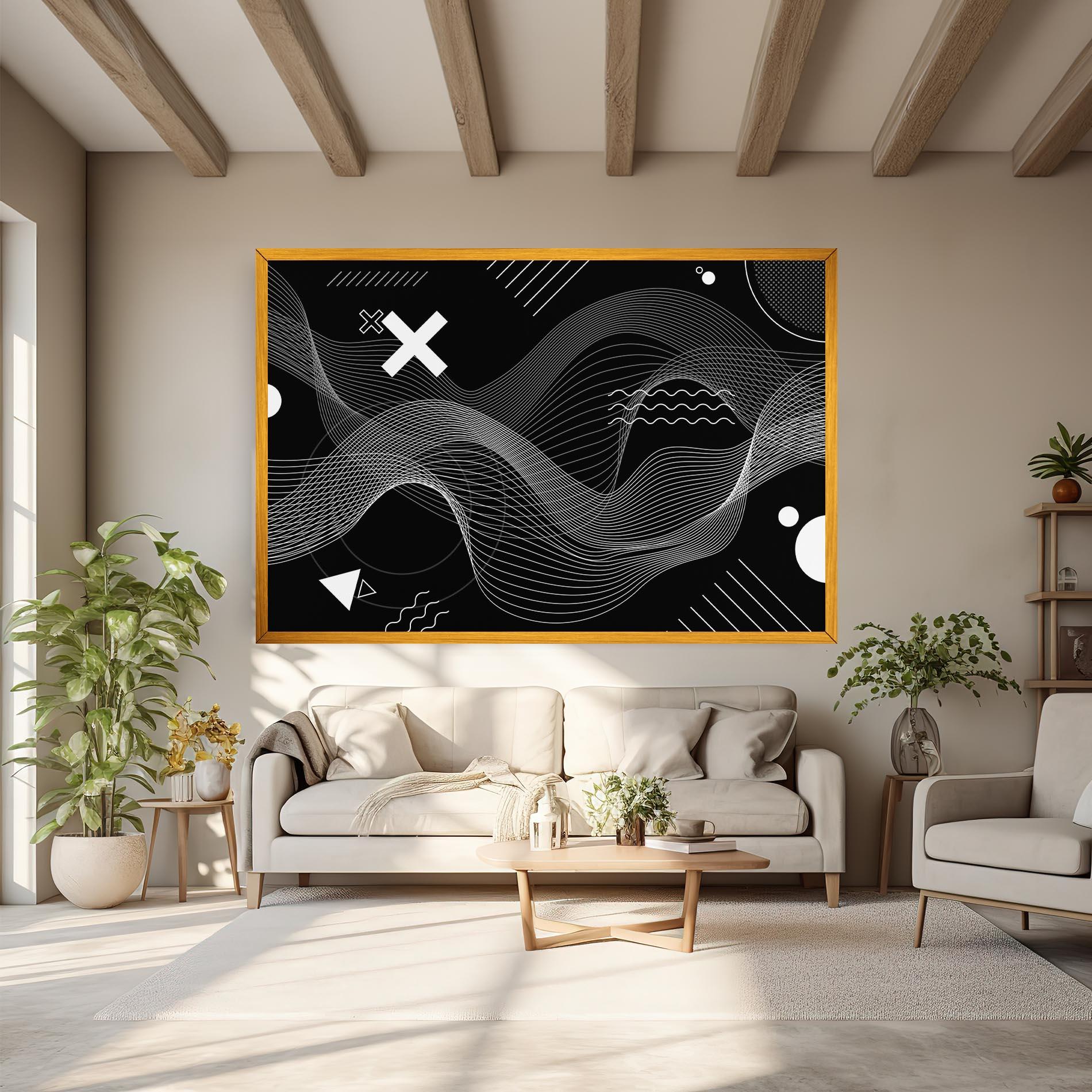 Vászonkép Geometric Lines mockup 6