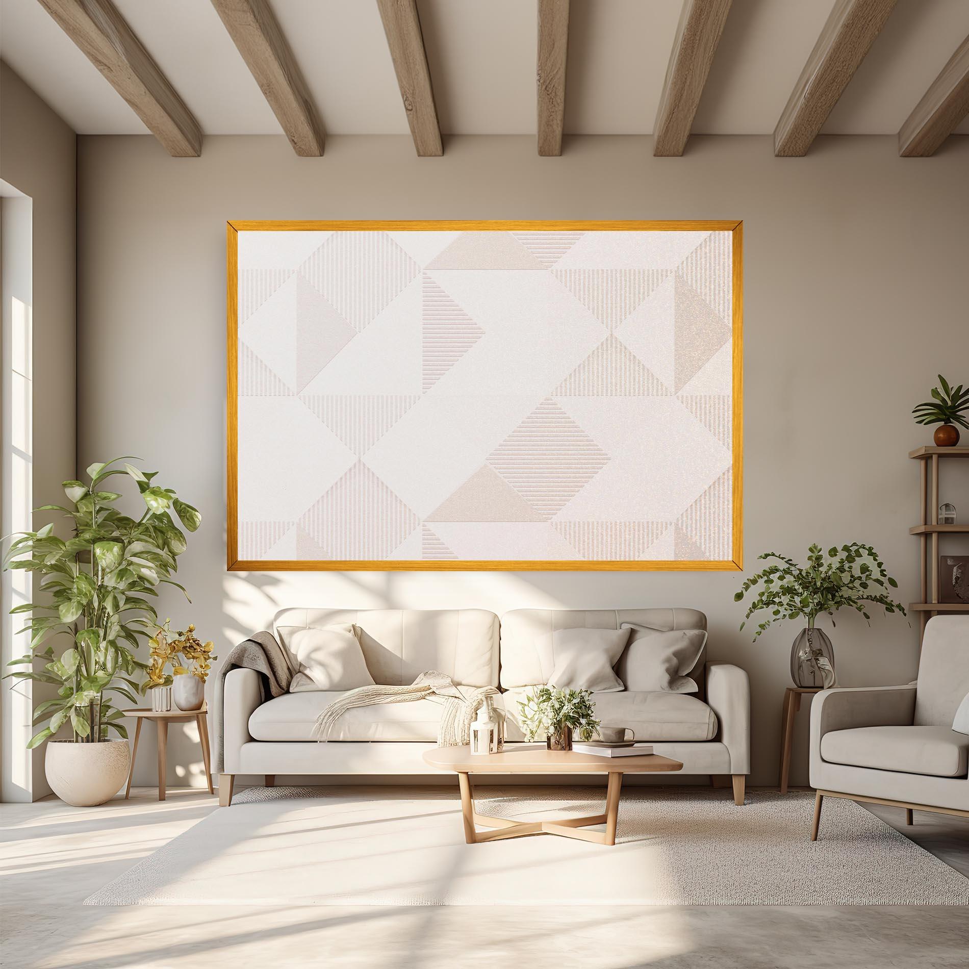 Vászonkép Light Cream Rhombus mockup 6