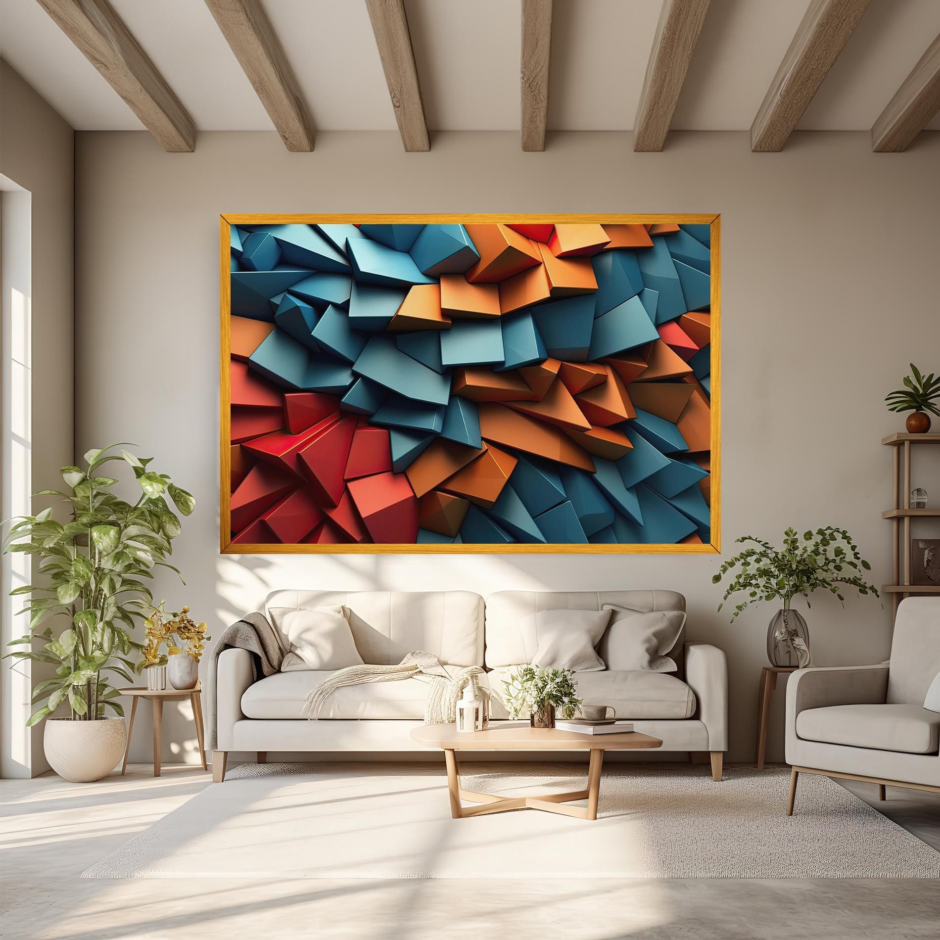 Multicolor Triangle mockup 6