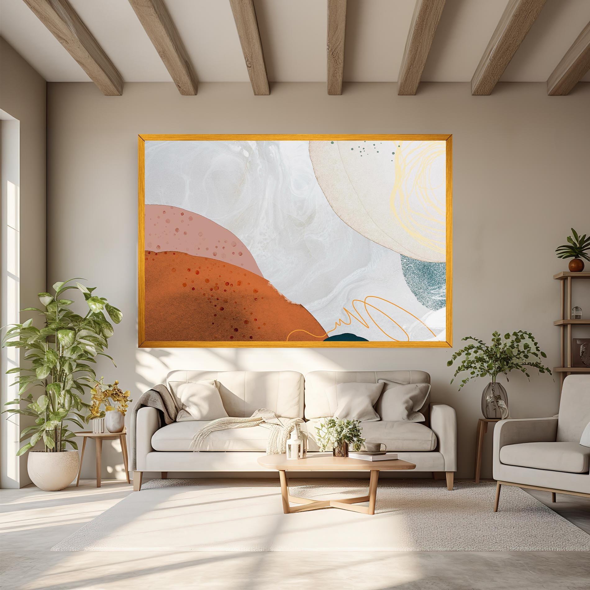 Vászonkép Orange Yellow Line mockup 6