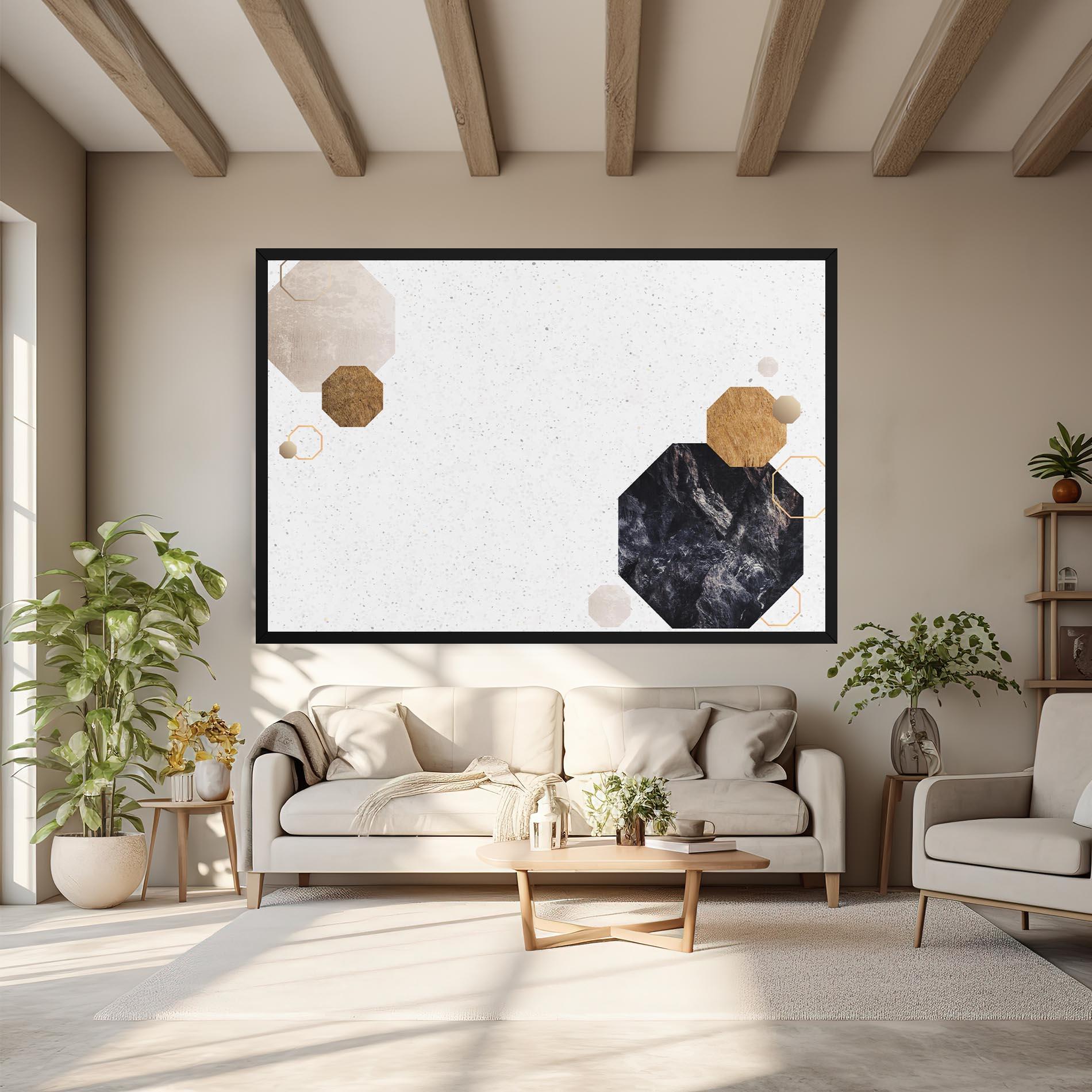 Vászonkép Big Hexagon mockup 6