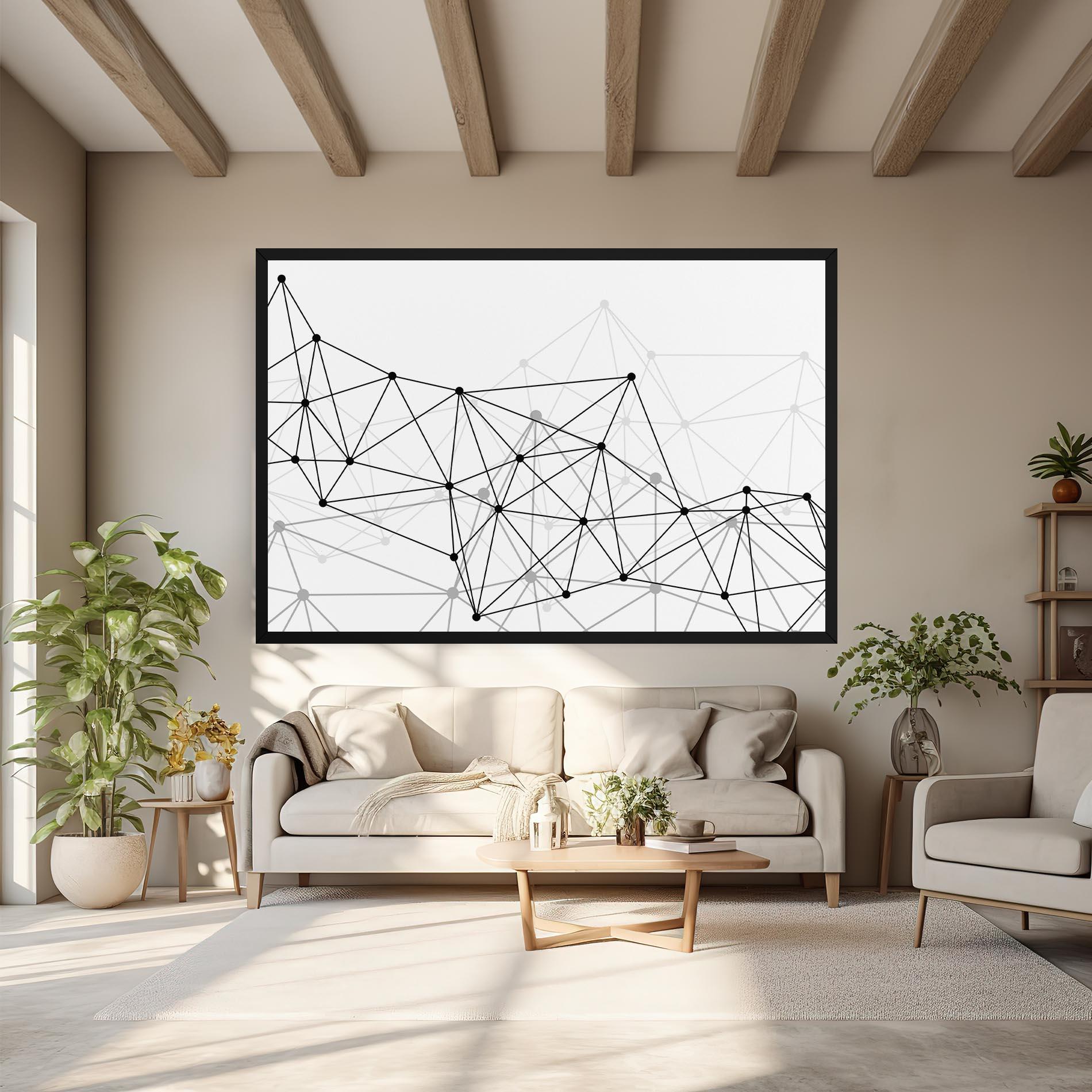 Vászonkép Black Connecting mockup 6