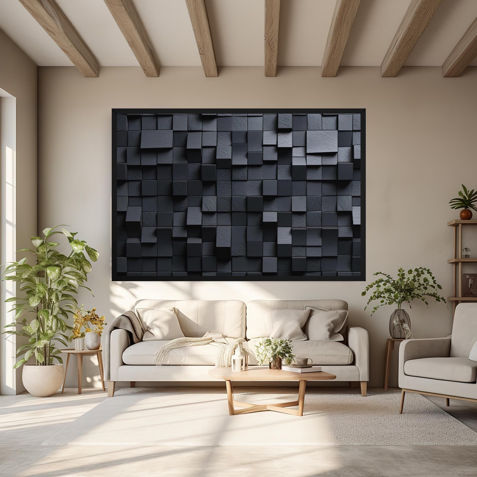 Black Square Pattern mockup 6