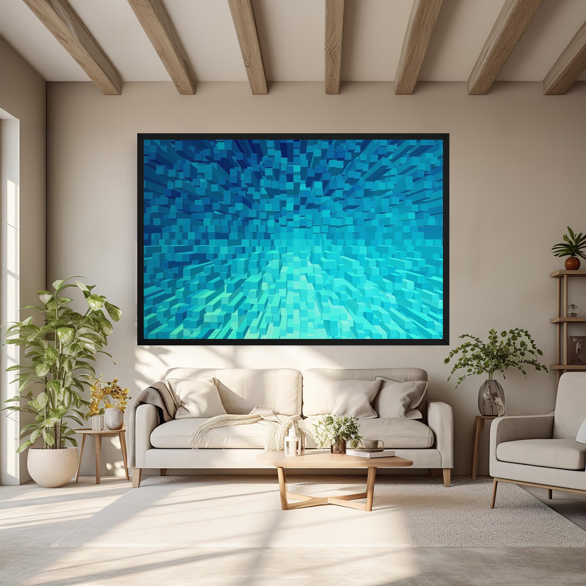 Vászonkép Blue Square Mix mockup 6