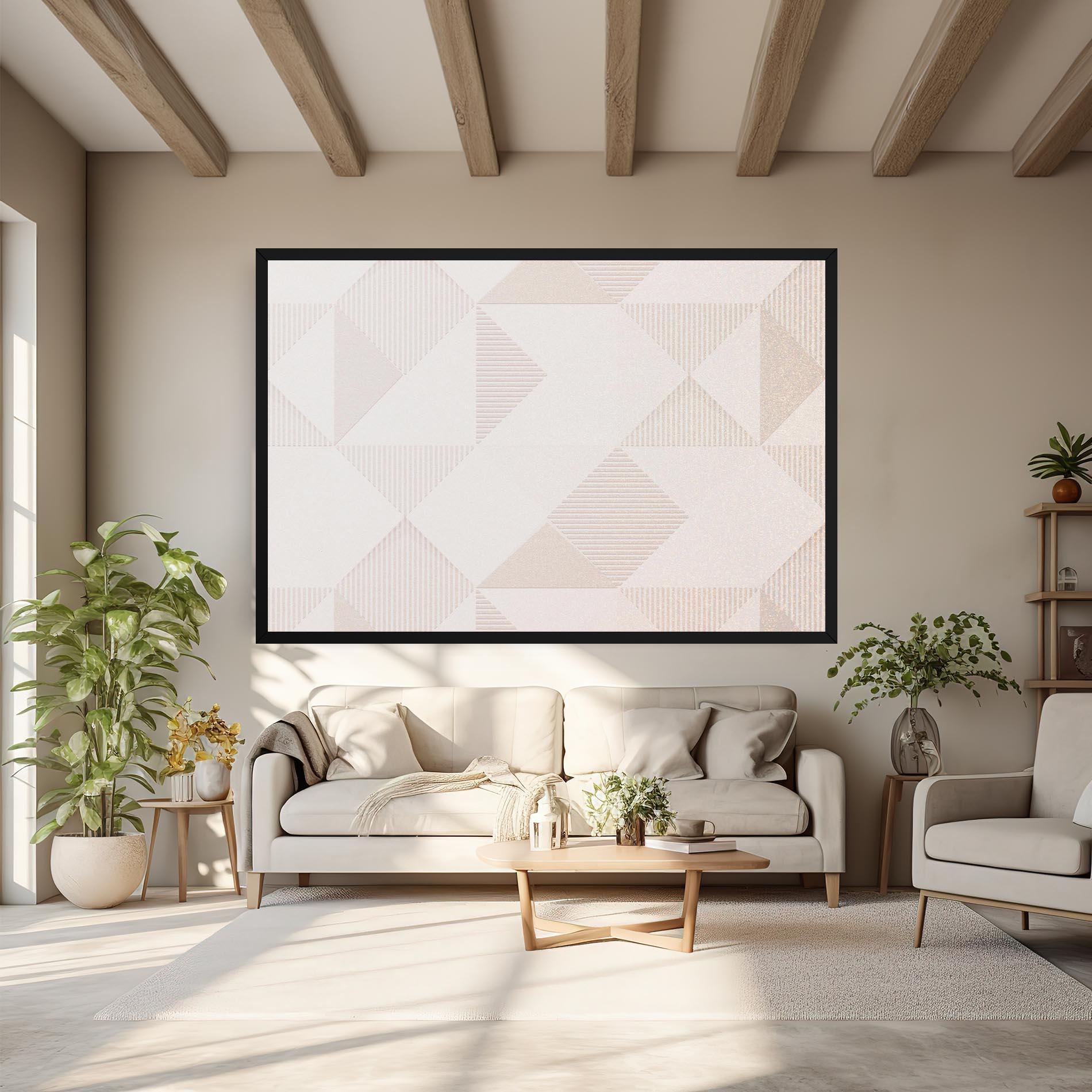 Vászonkép Light Cream Rhombus mockup 6