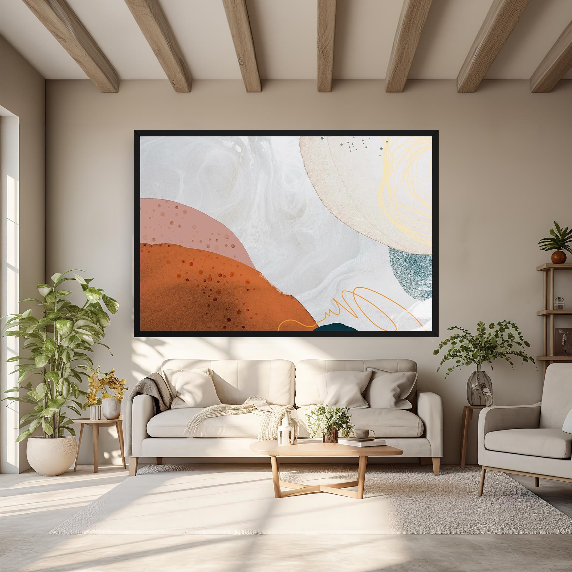 Vászonkép Orange Yellow Line mockup 6