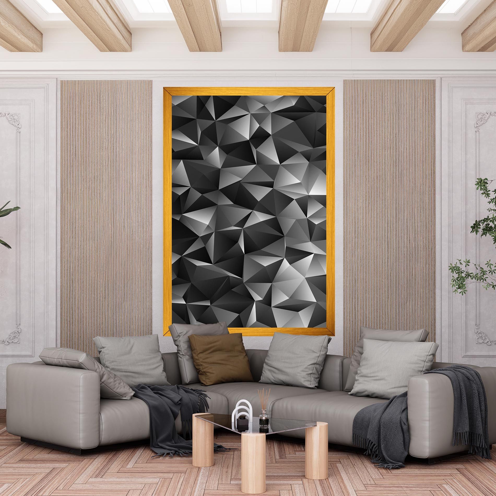 Black Triangle Pattern mockup 6