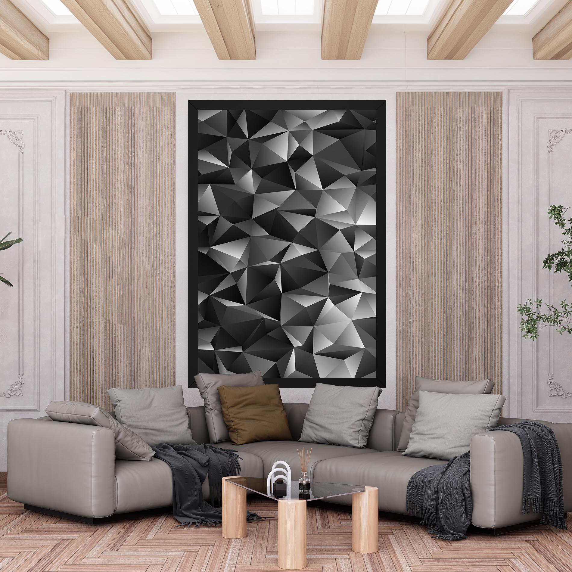 Vászonkép Black Triangle Pattern mockup 6