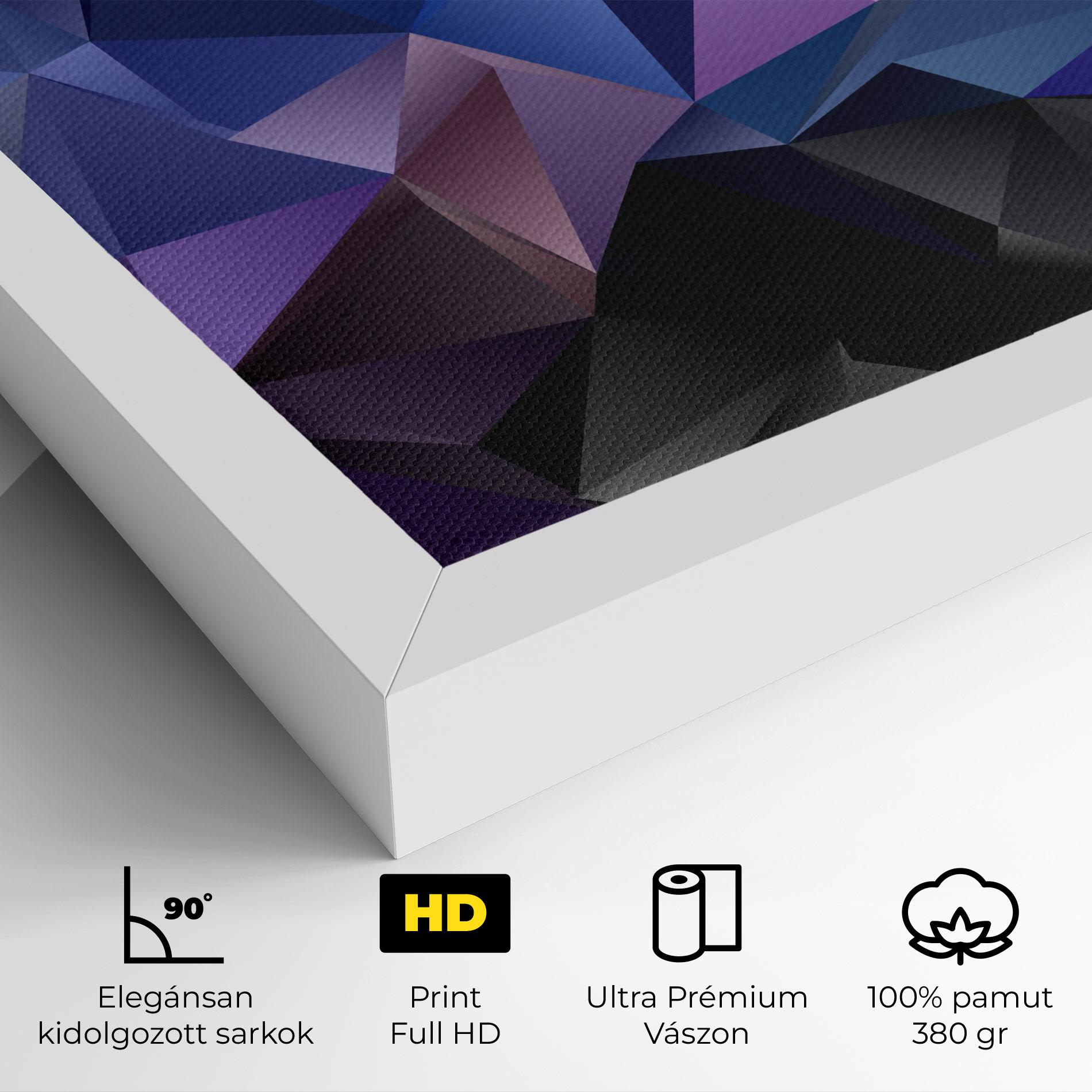 Vászonkép Black Purple Triangle mockup 4
