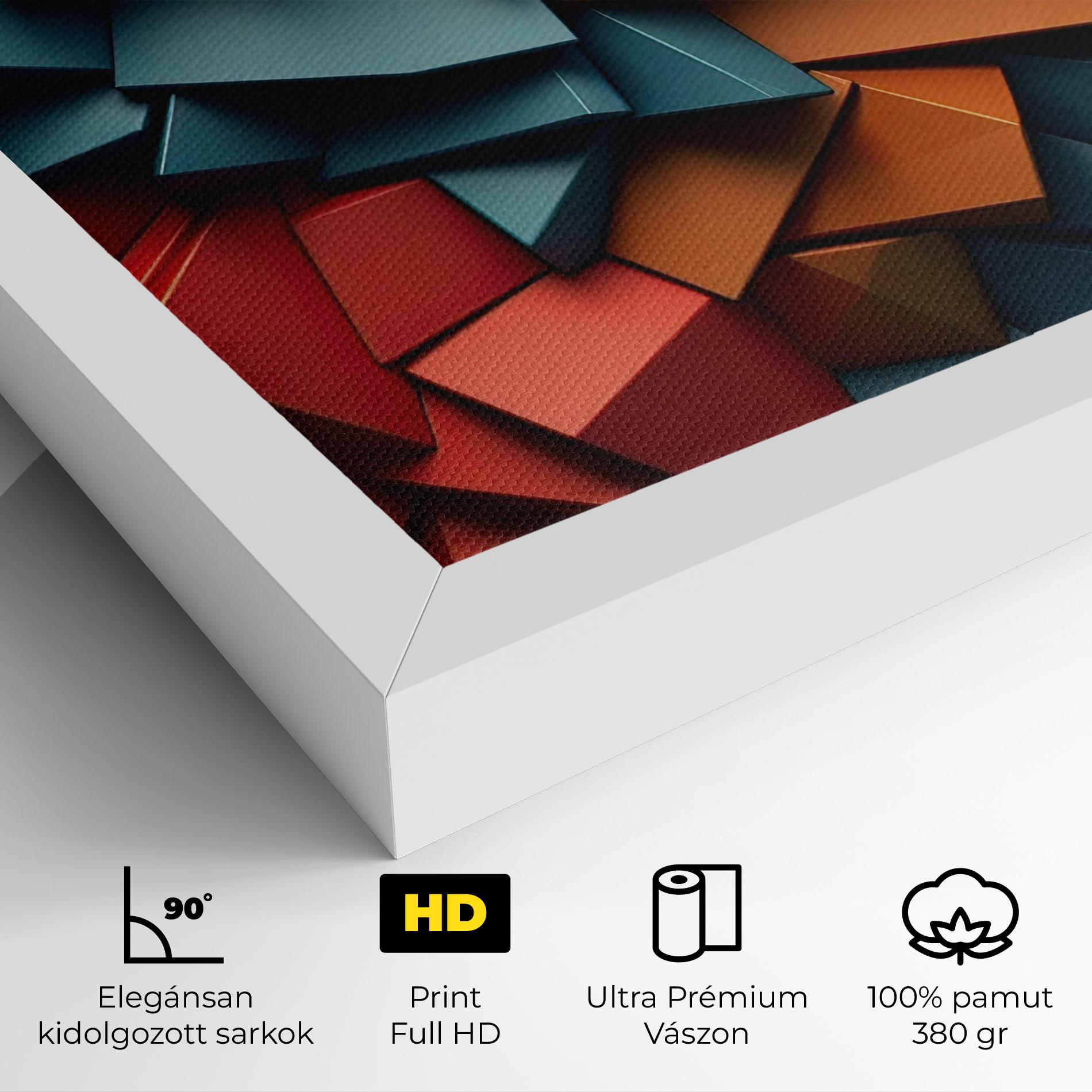 Vászonkép Multicolor Triangle mockup 4