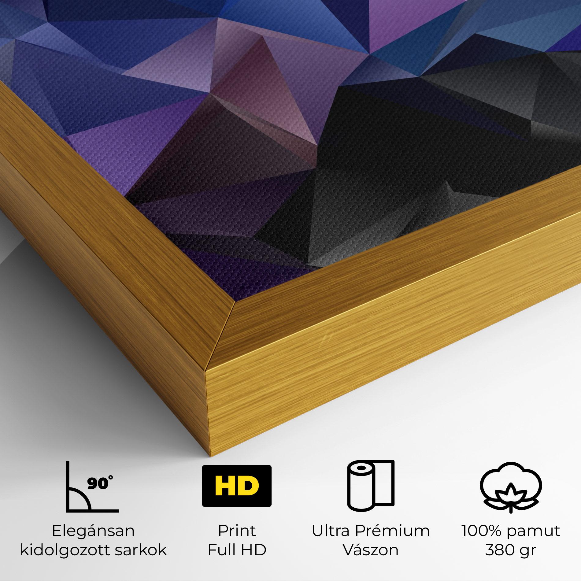 Vászonkép Black Purple Triangle mockup 4