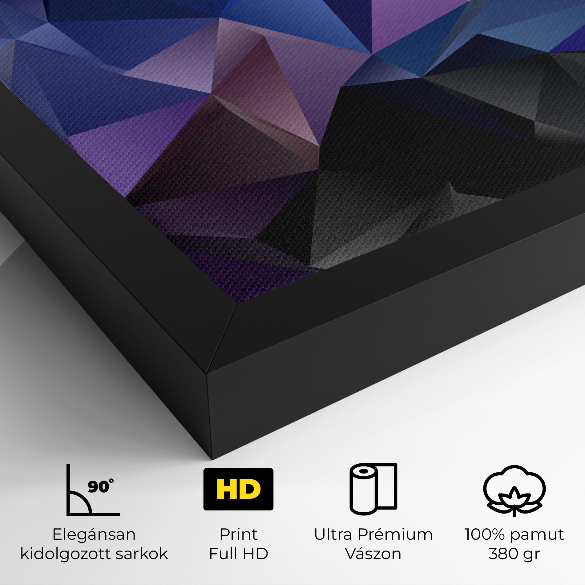 Vászonkép Black Purple Triangle mockup 4