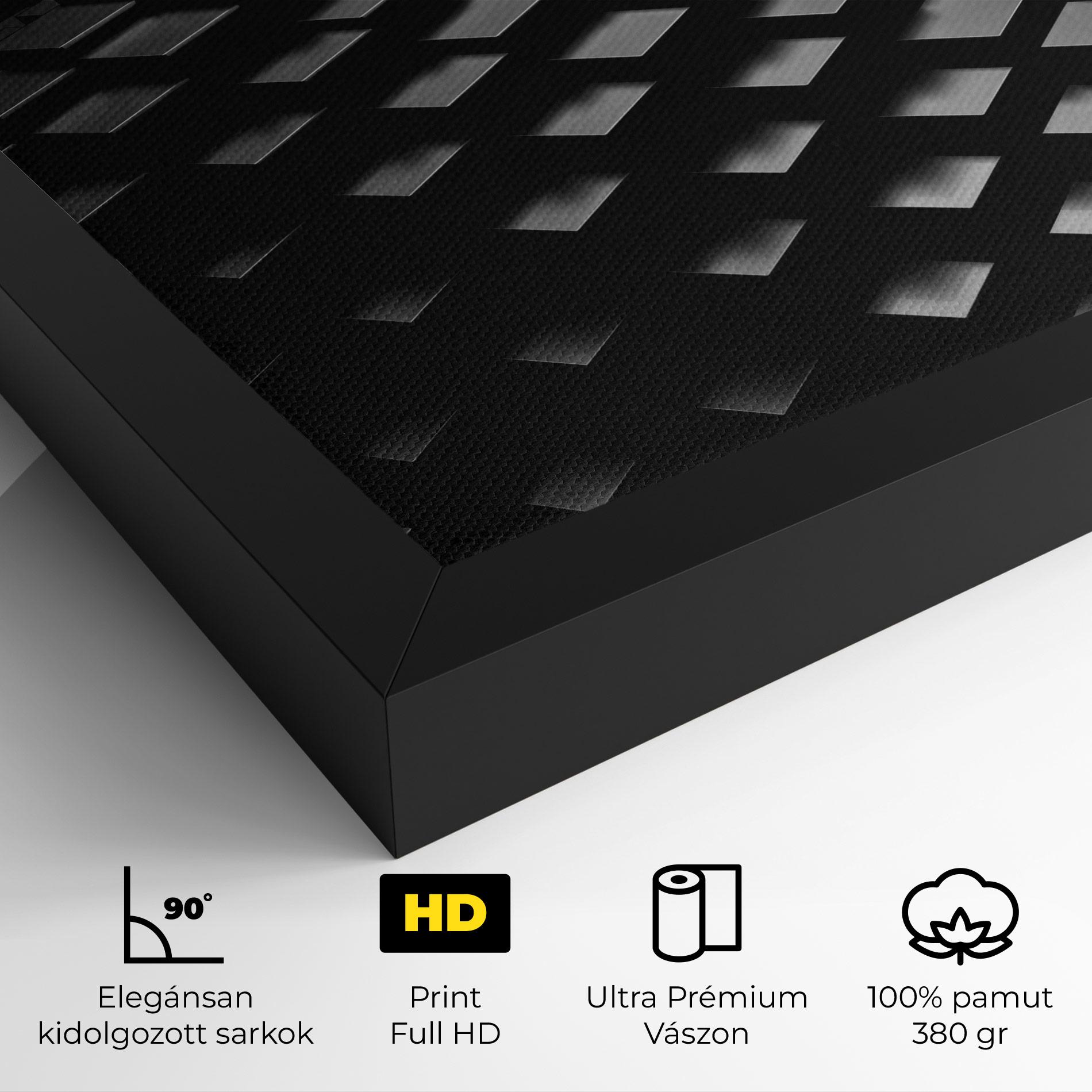 Vászonkép Black Square Wave mockup 4