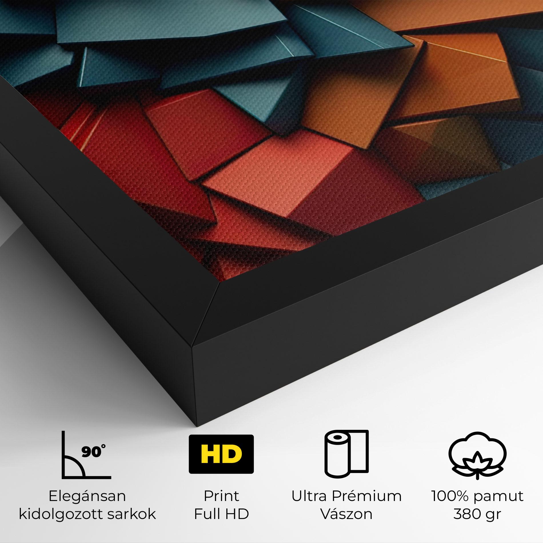 Vászonkép Multicolor Triangle mockup 4