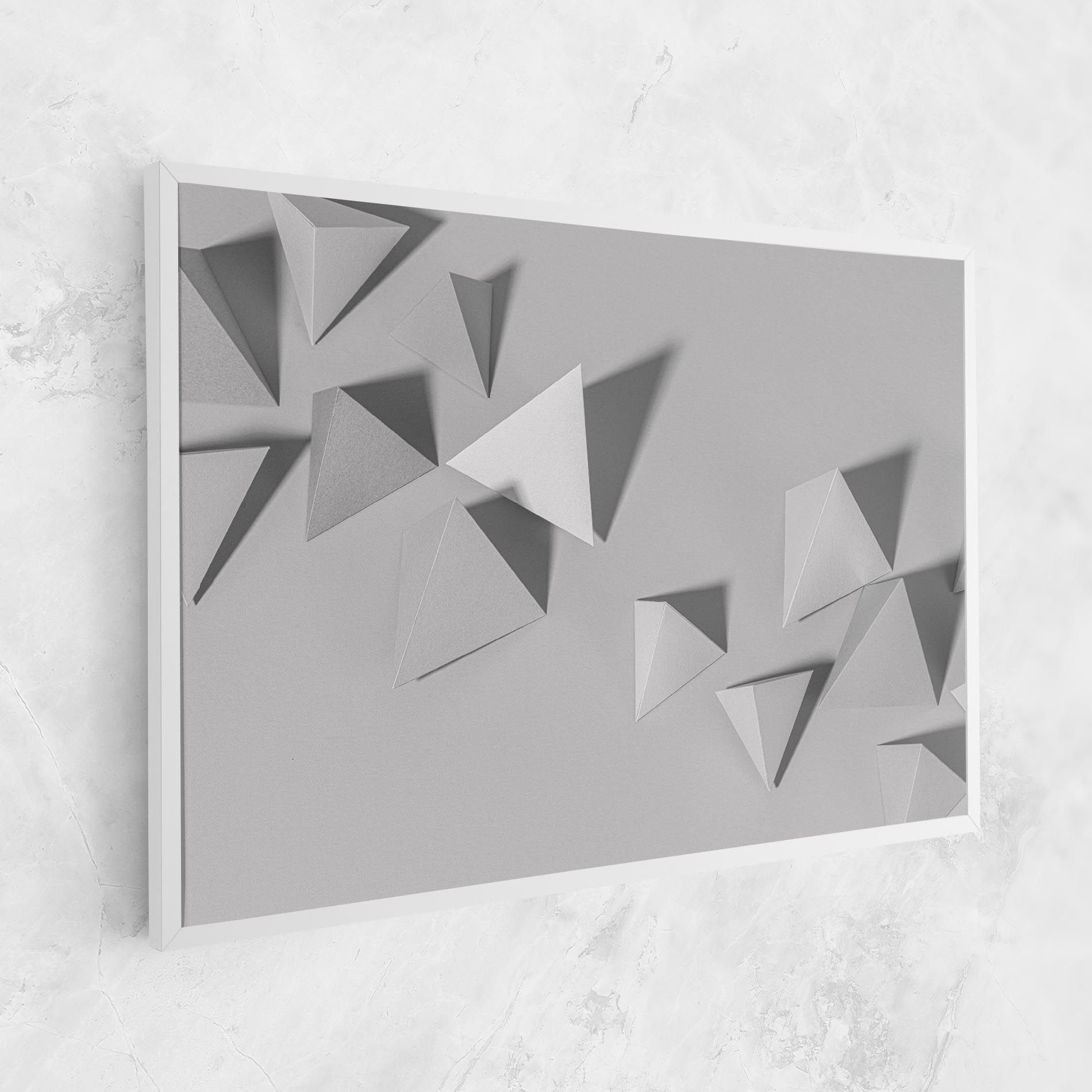3d White Triangle mockup 1