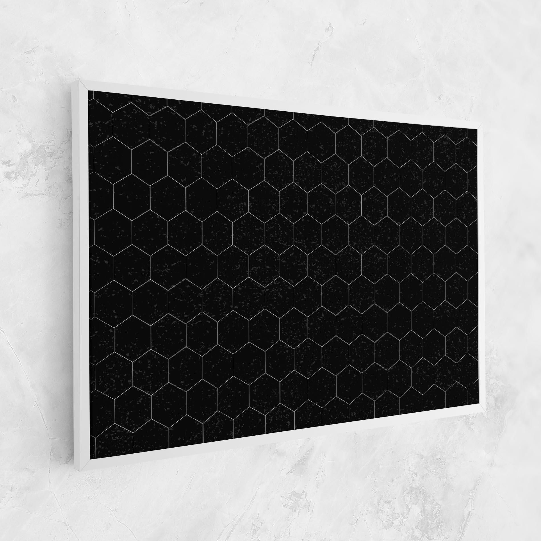 Vászonkép Black Hexagon mockup 1