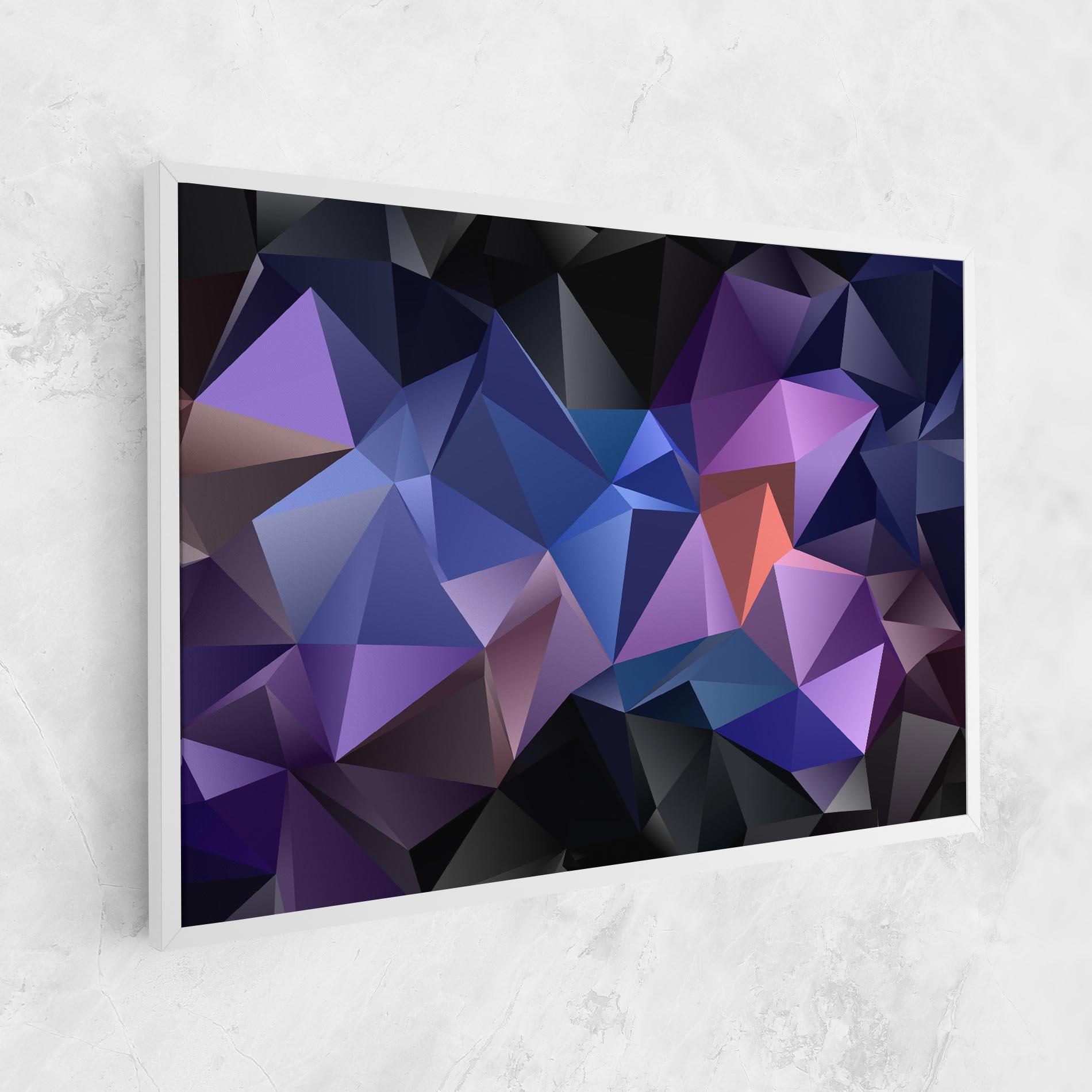 Vászonkép Black Purple Triangle mockup 1
