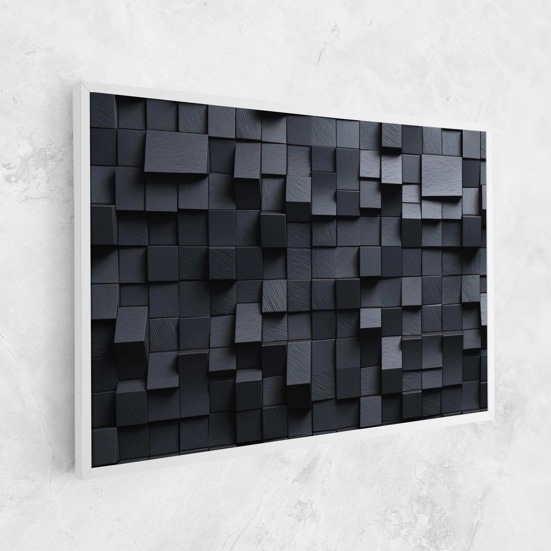 Vászonkép Black Square Pattern mockup 1