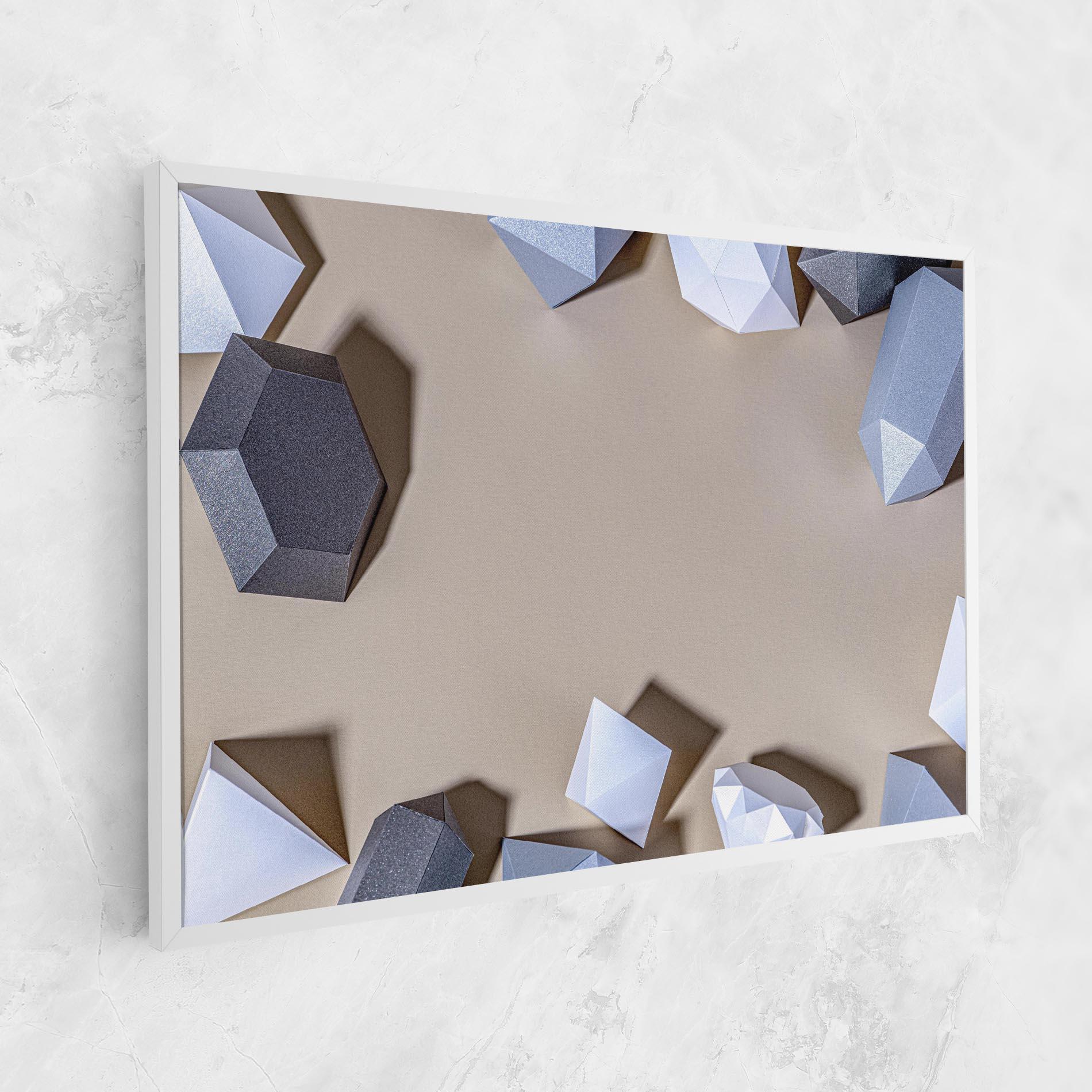 Vászonkép Geometric 3d Shapes mockup 1