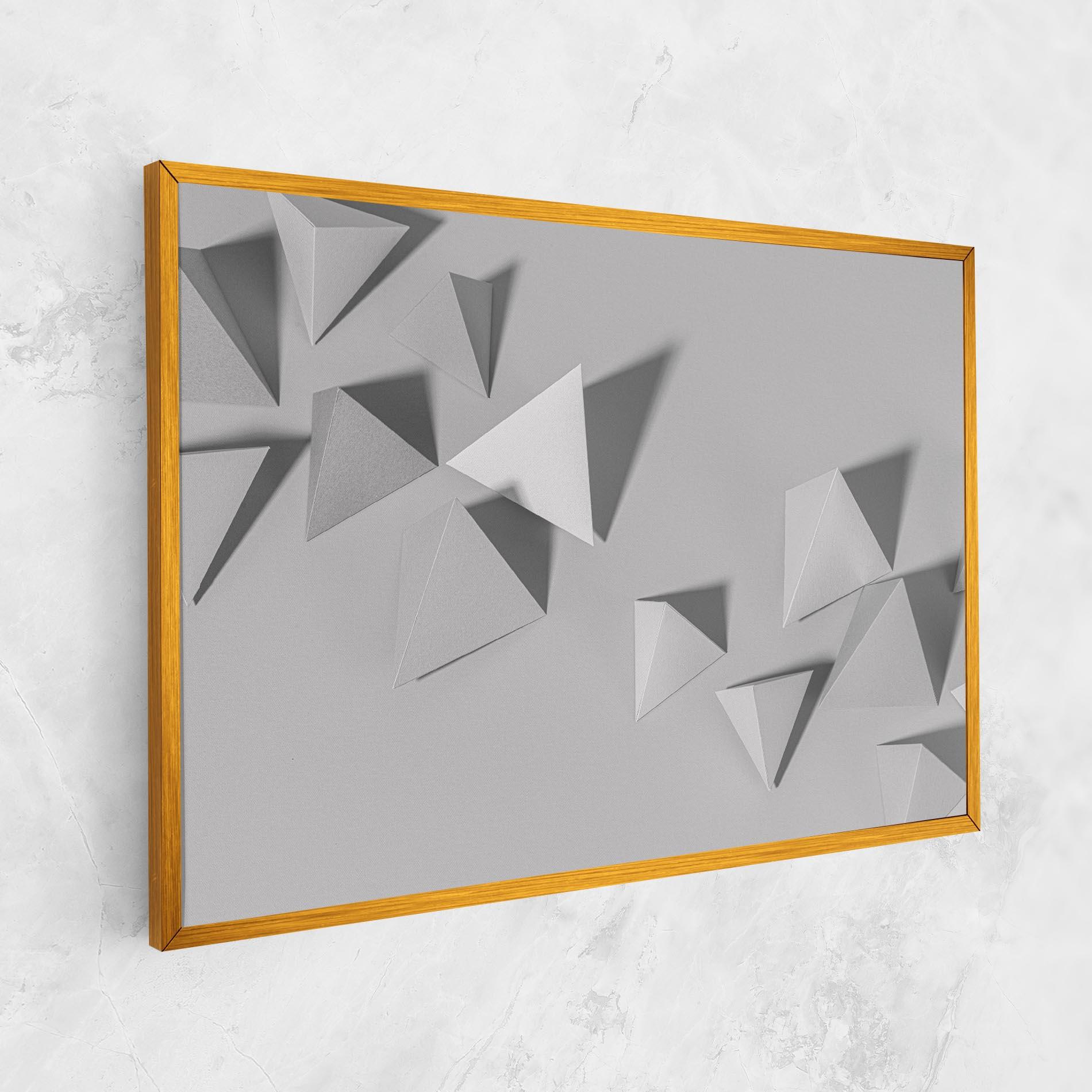 Vászonkép 3d White Triangle mockup 1
