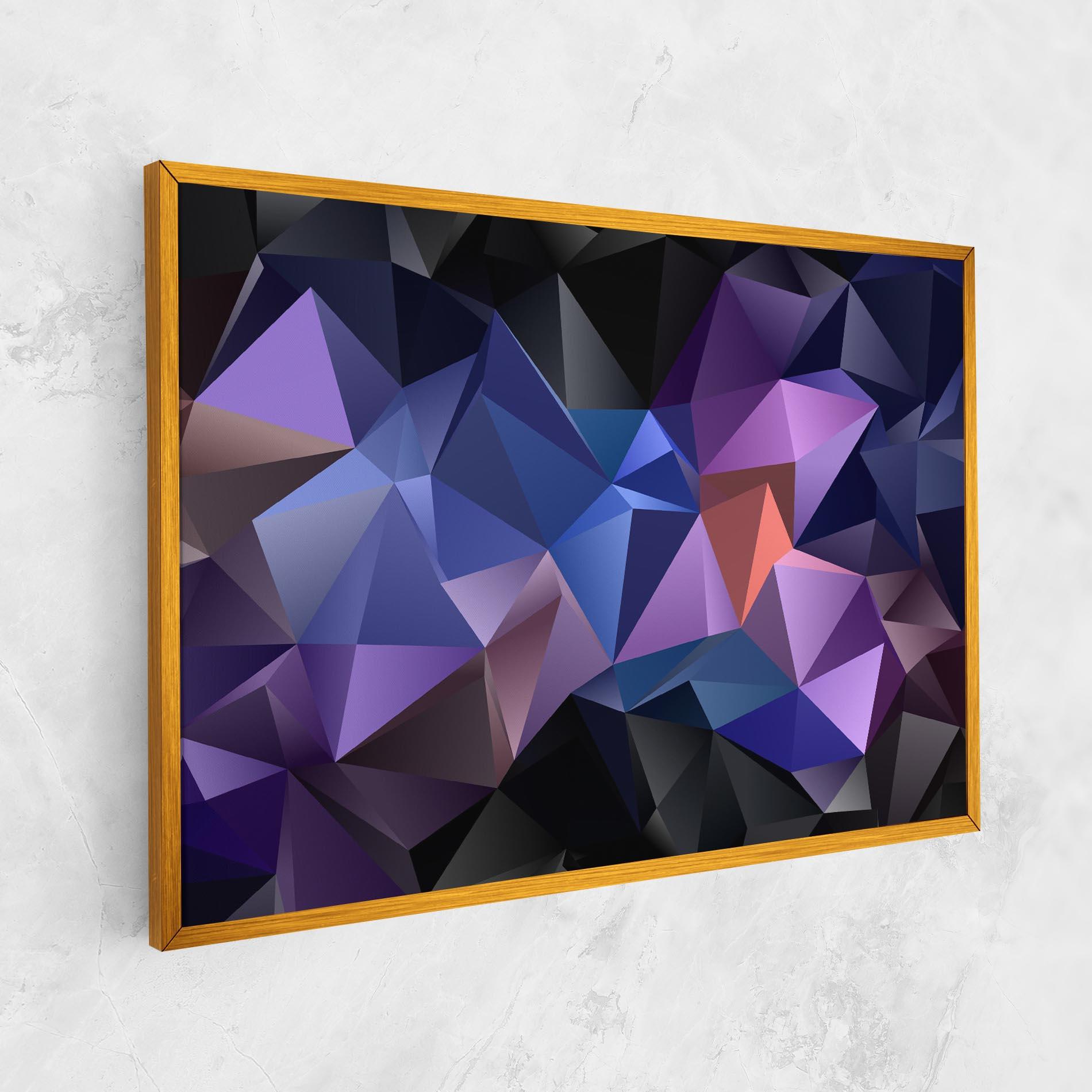 Vászonkép Black Purple Triangle mockup 1