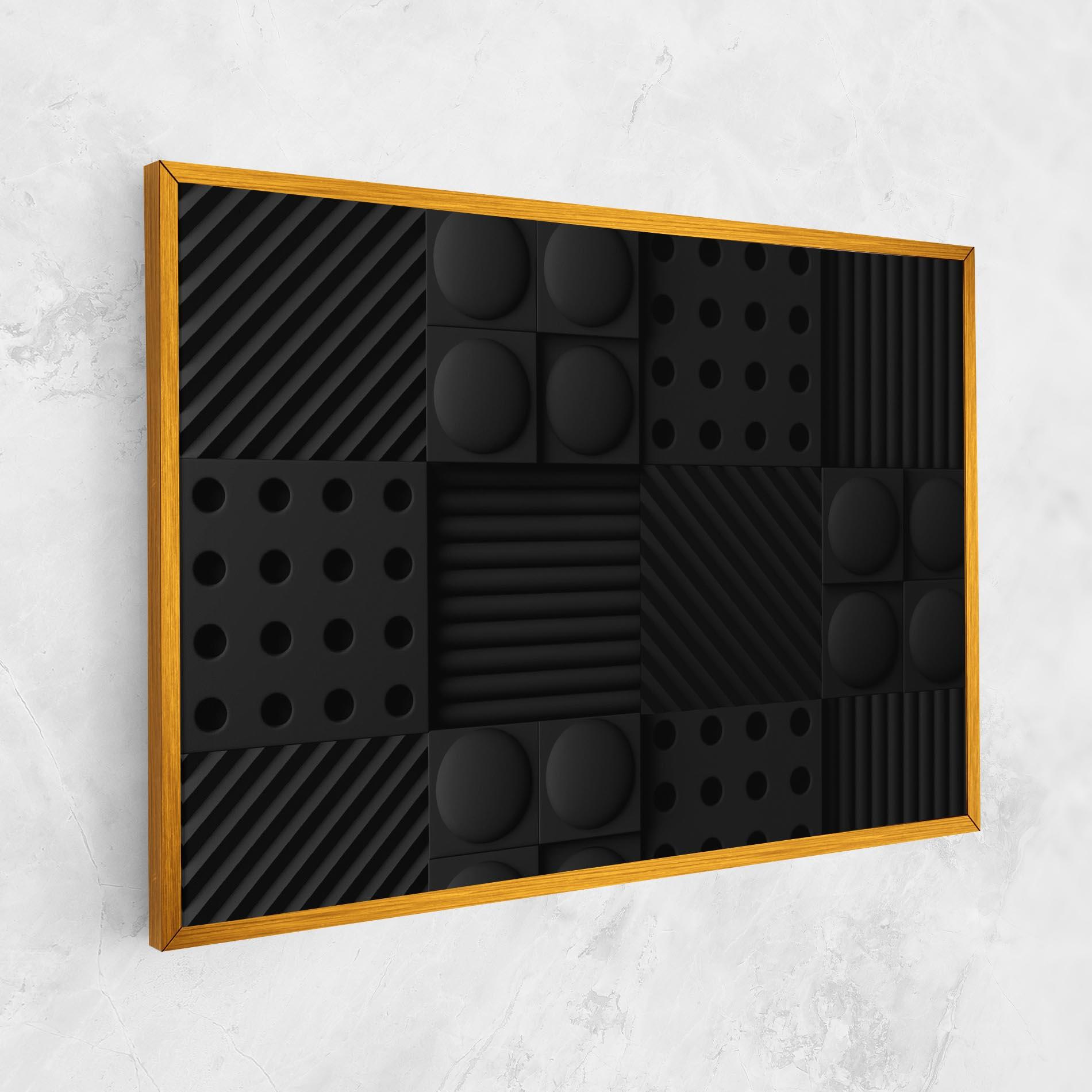 Vászonkép Black Square Circle mockup 1