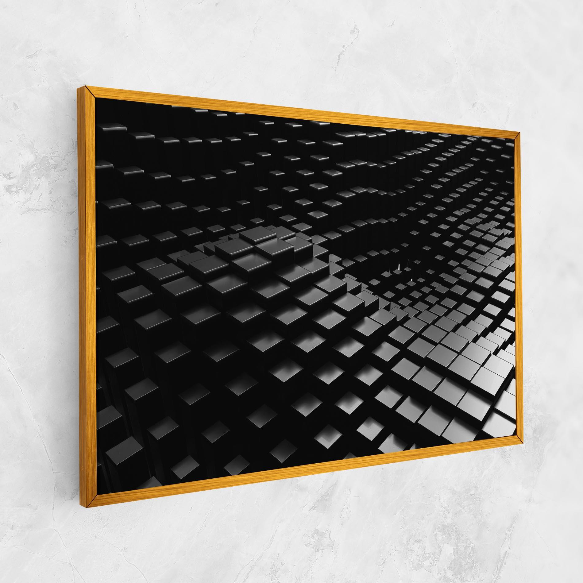 Vászonkép Black Square Wave mockup 1