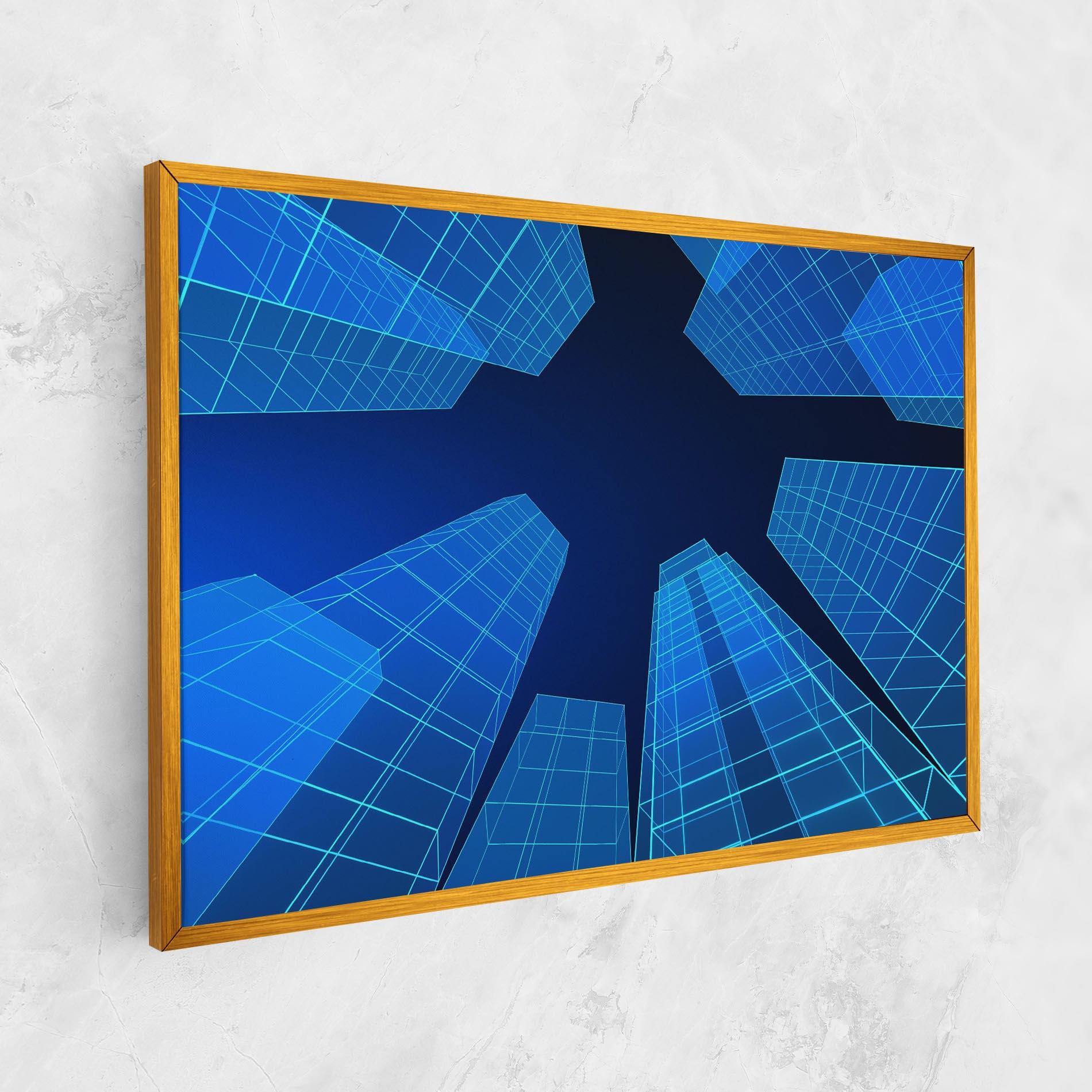 Vászonkép Blue Buildings mockup 1