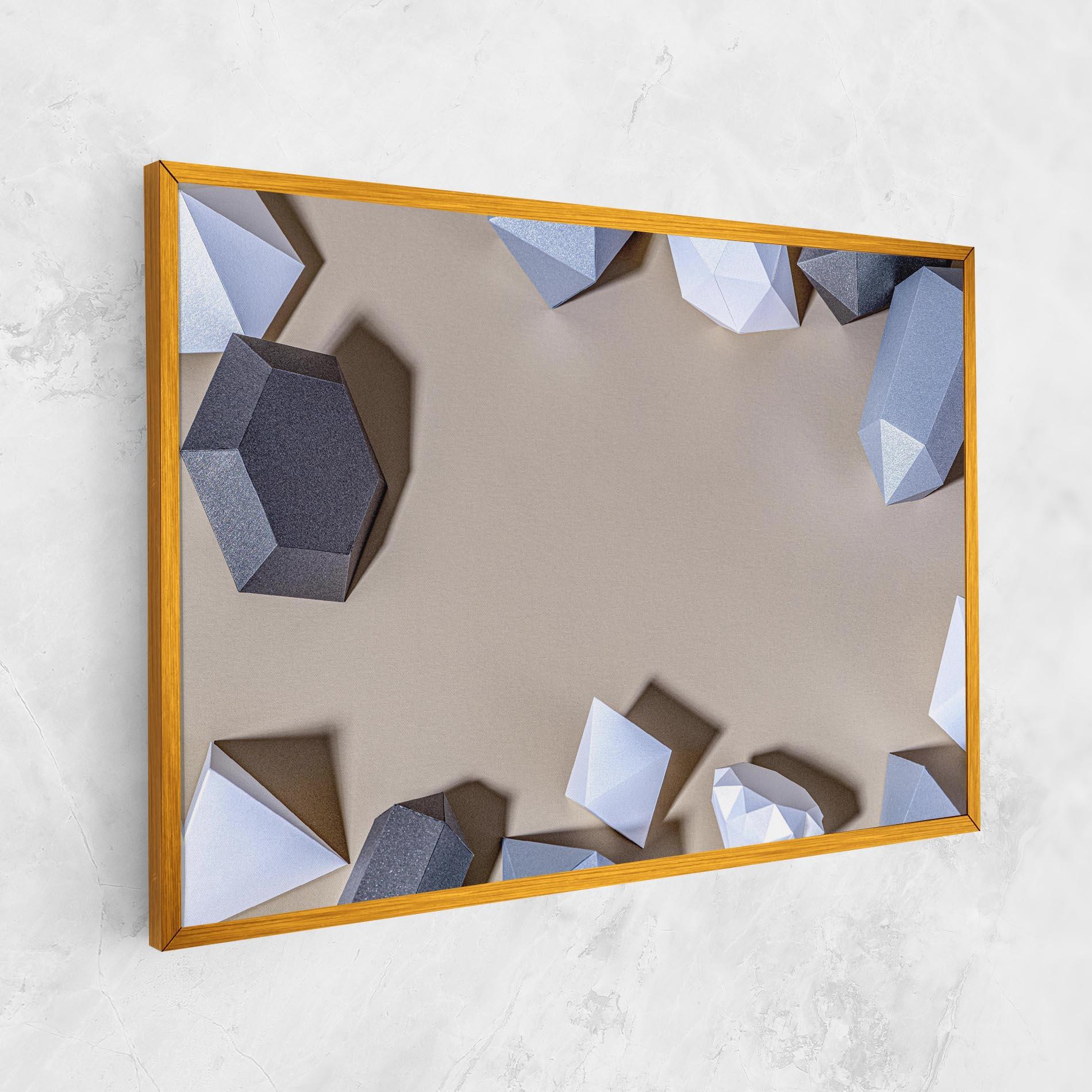 Vászonkép Geometric 3d Shapes mockup 1