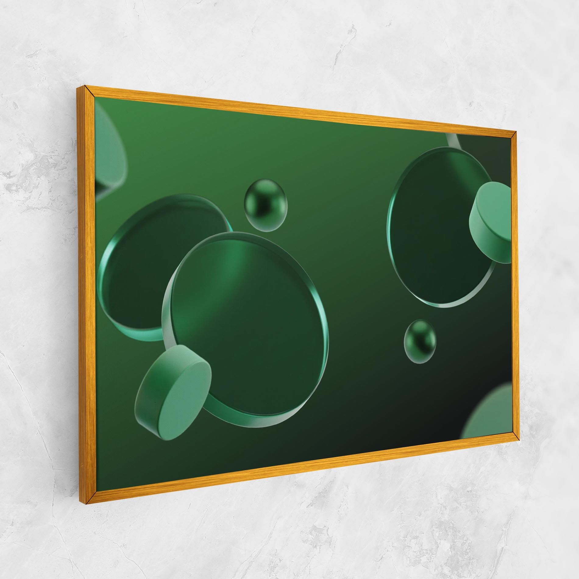 Green Circle Floating mockup 1