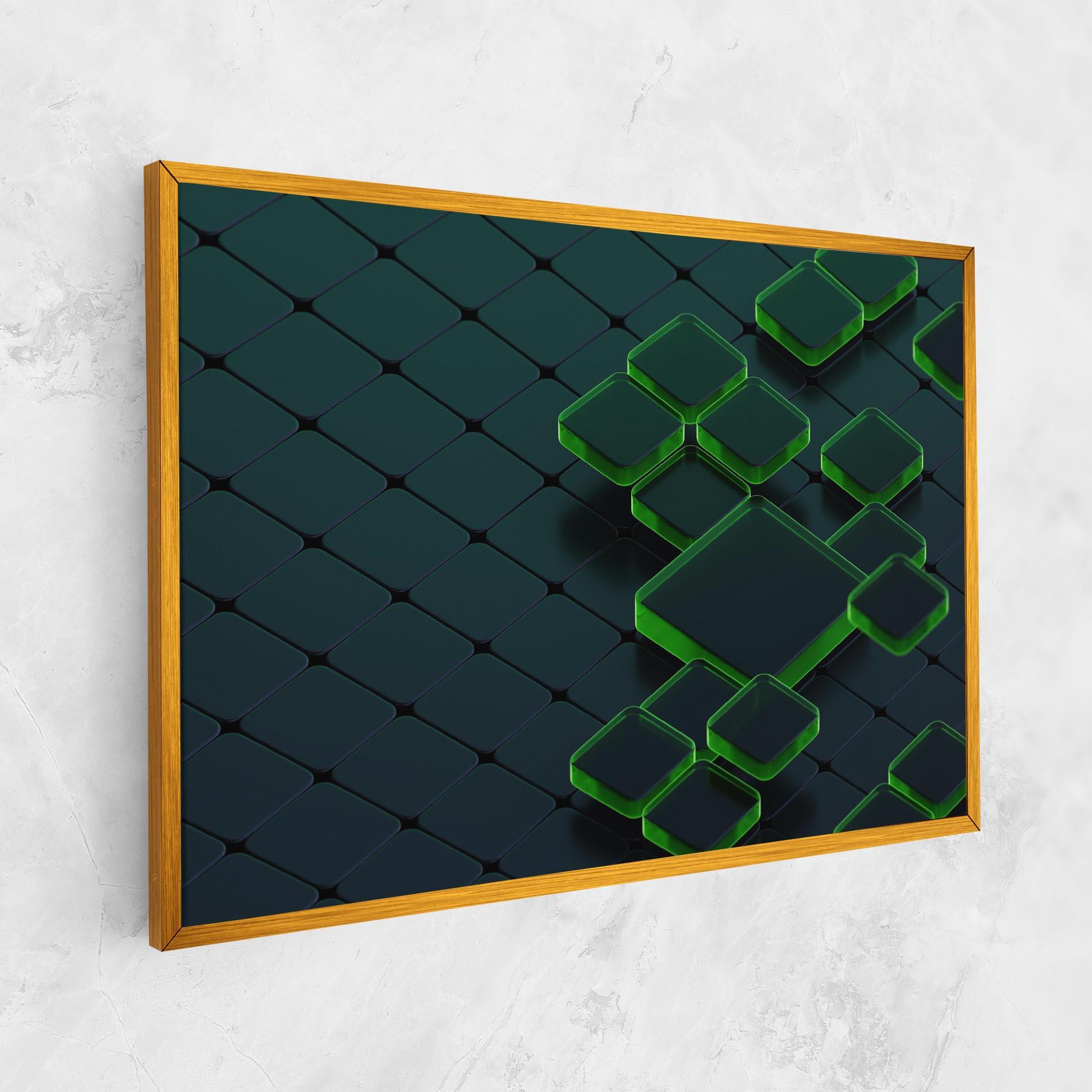 Vászonkép Green Square Floating mockup 1