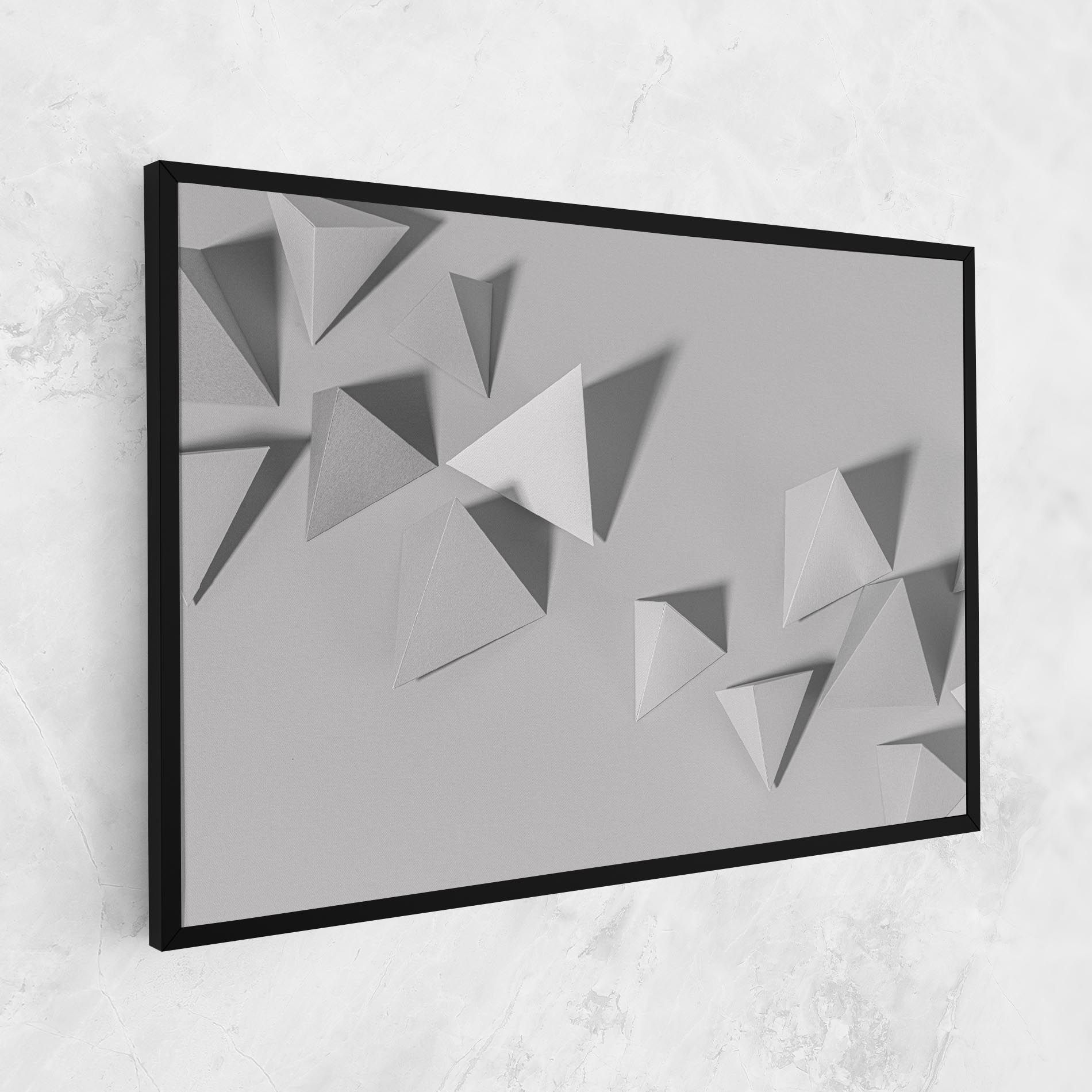 3d White Triangle mockup 1