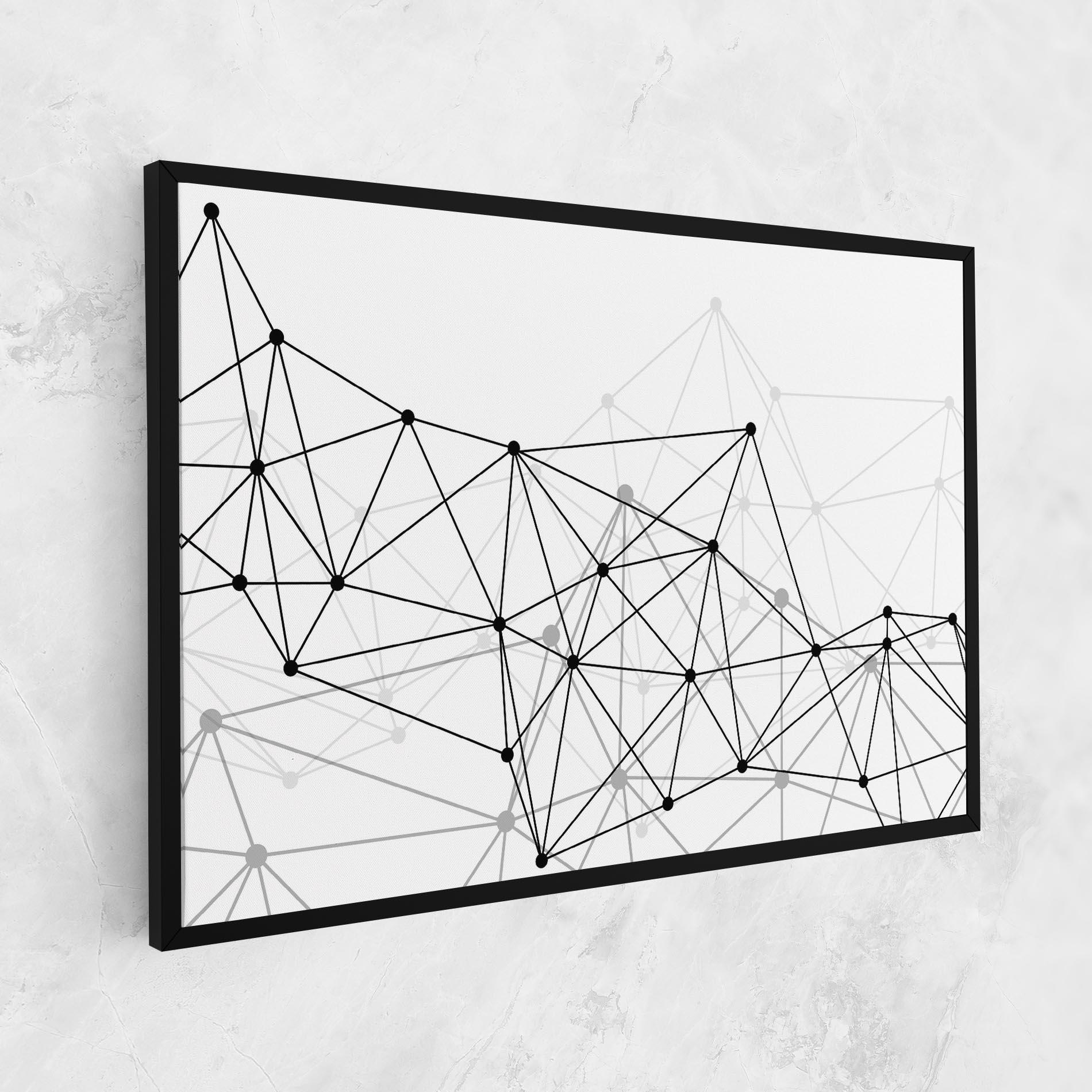 Vászonkép Black Connecting mockup 1