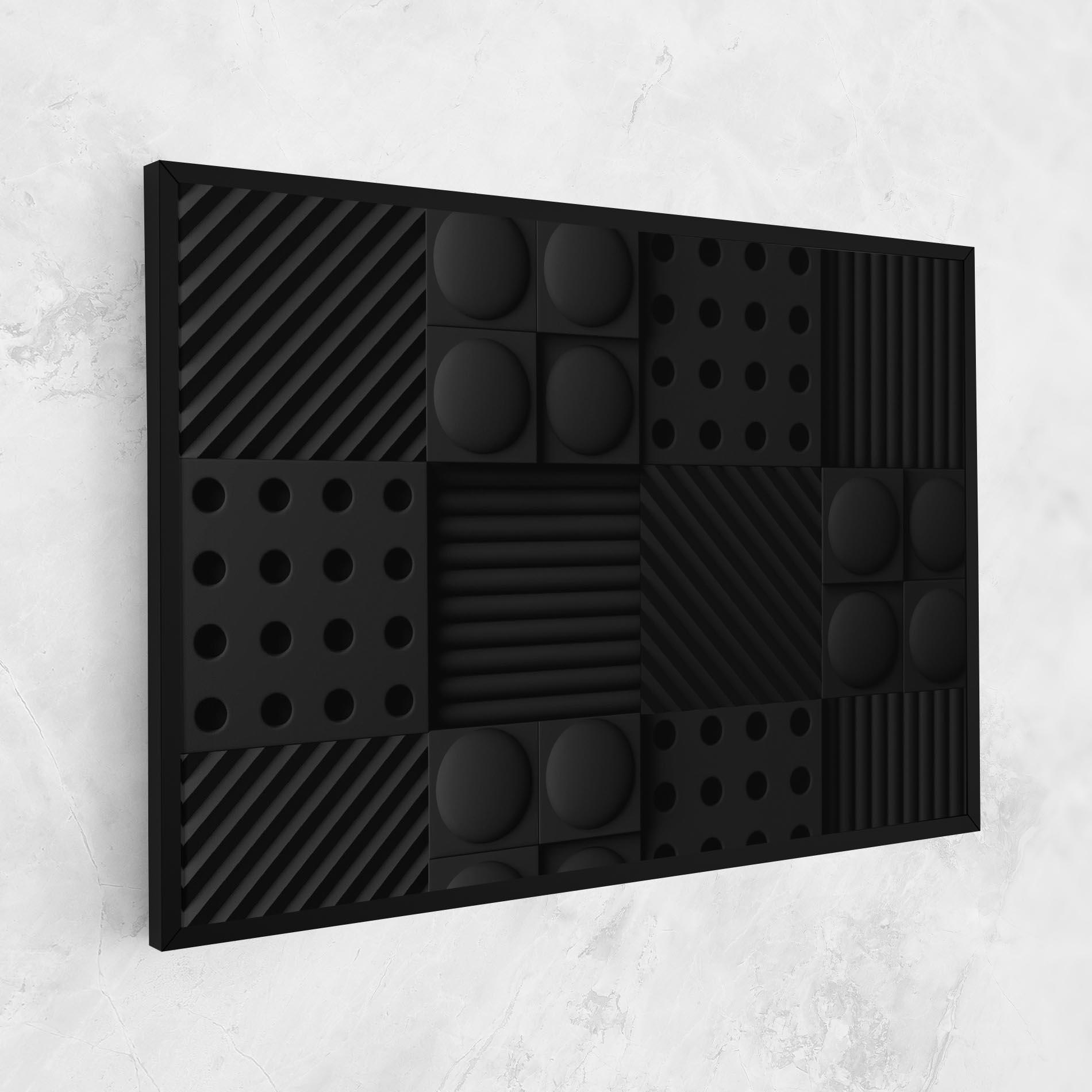Vászonkép Black Square Circle mockup 1