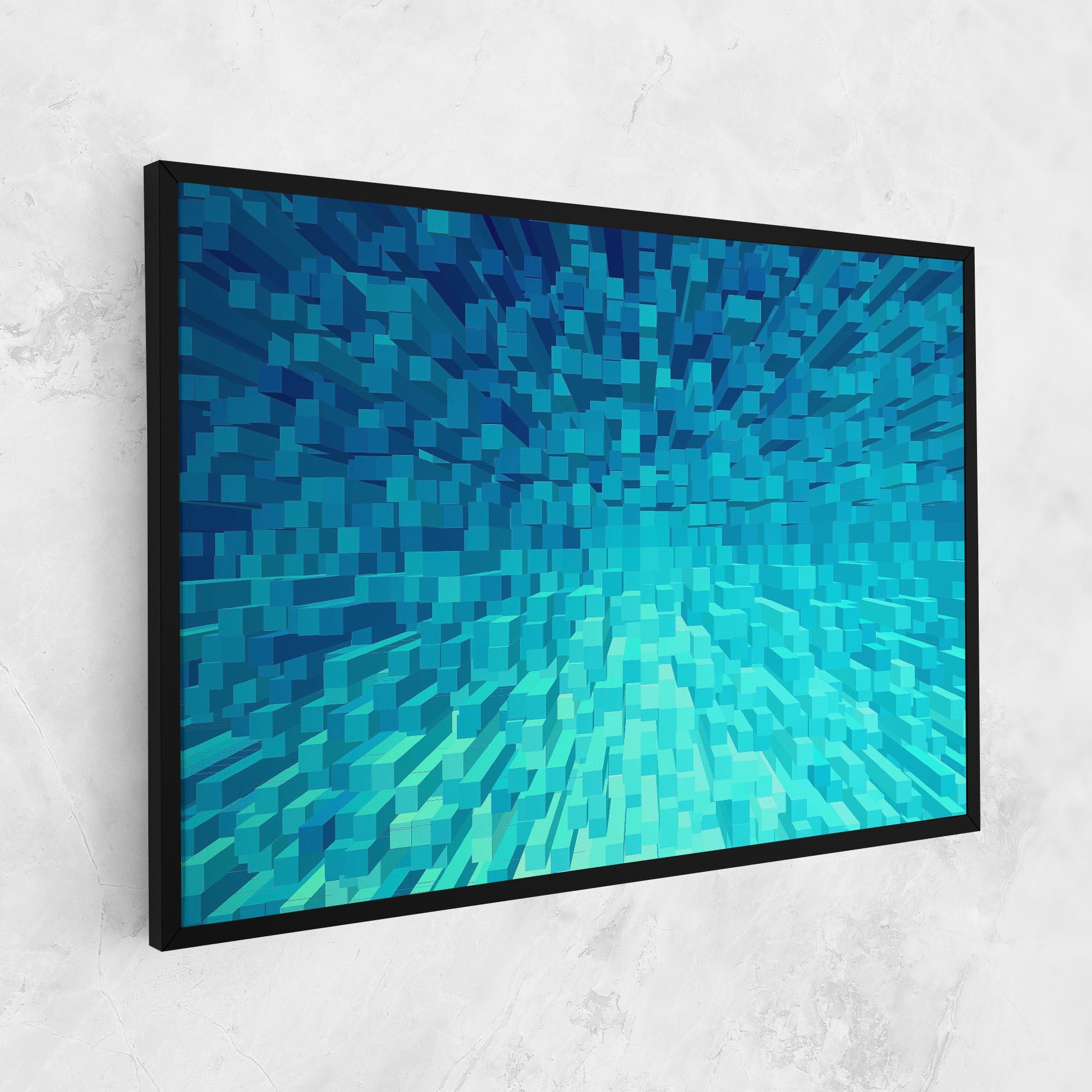 Vászonkép Blue Square Mix mockup 1